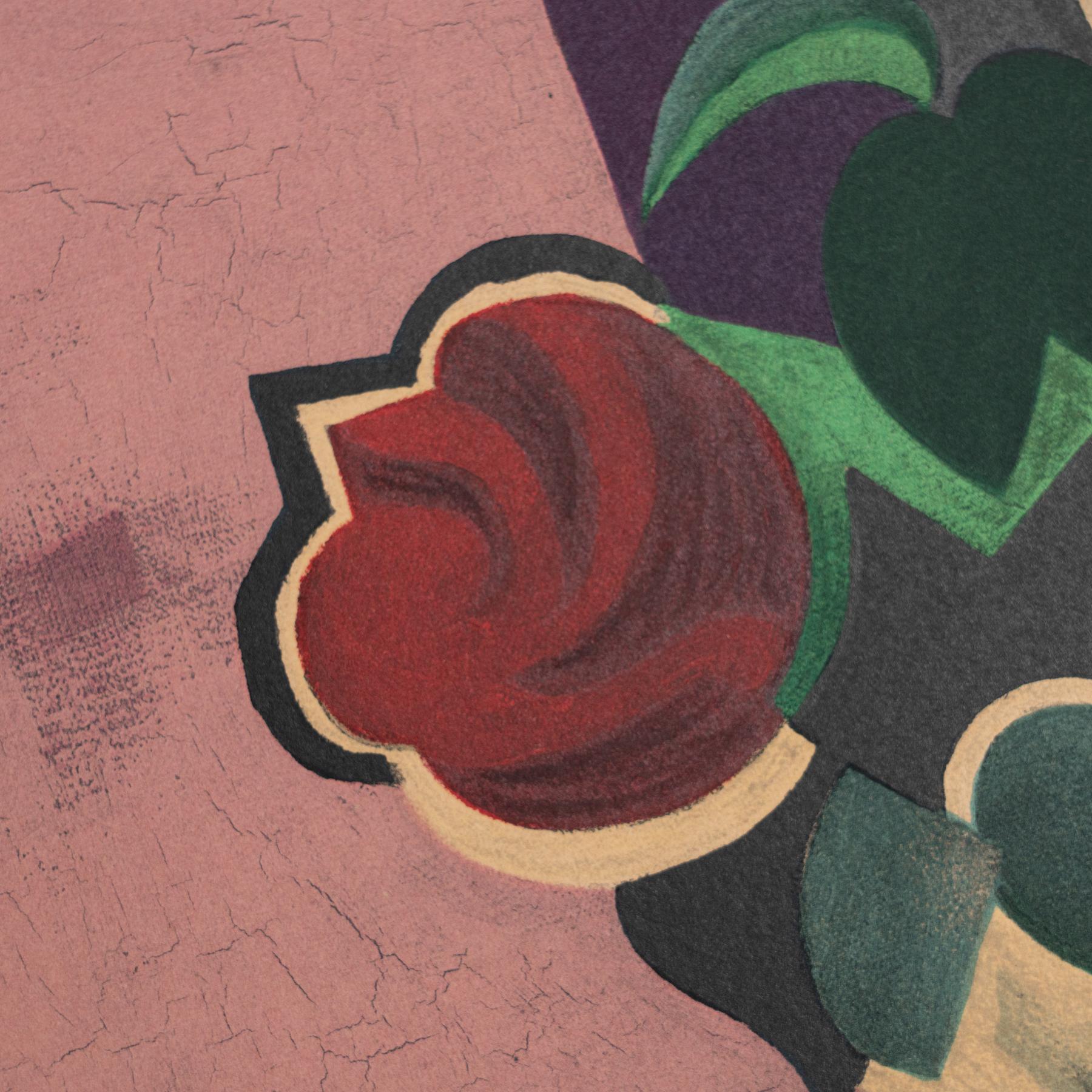 Lithographie encadrée en couleur Roger de la Fresnaye, vers 1968 en vente 3