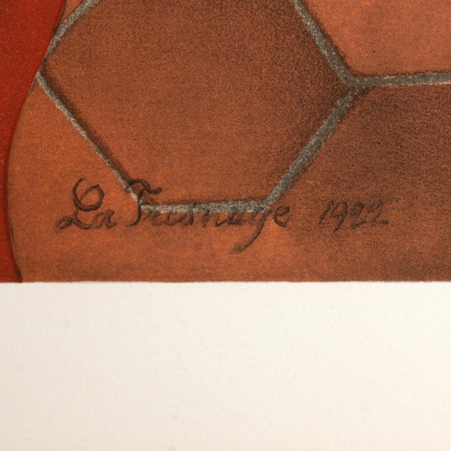 Roger de la Fresnaye 'La Table Louis-Philippe' Gerahmte Lithographie, um 1968 im Angebot 3