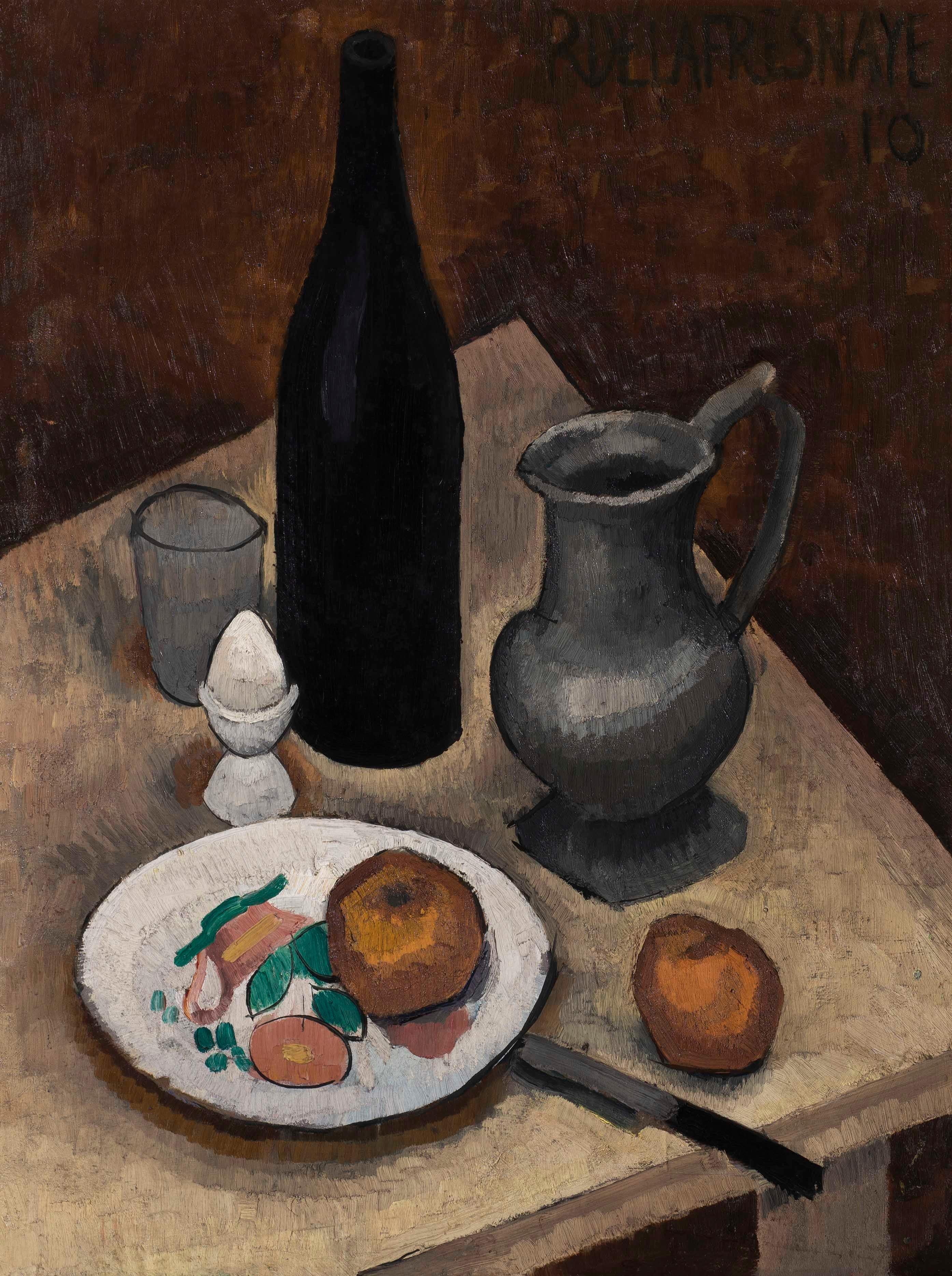 Roger de la Fresnaye (1885-1925)
Nature morte à l'oeuf
1910
huile sur carton monté sur panneau
66.2 x 50.9 cm
signé et daté "R de la Fresnaye.10" (en haut à droite)

Prix :
157 500 USD (TVA britannique à l'importation de 5 % incluse)

Provenance