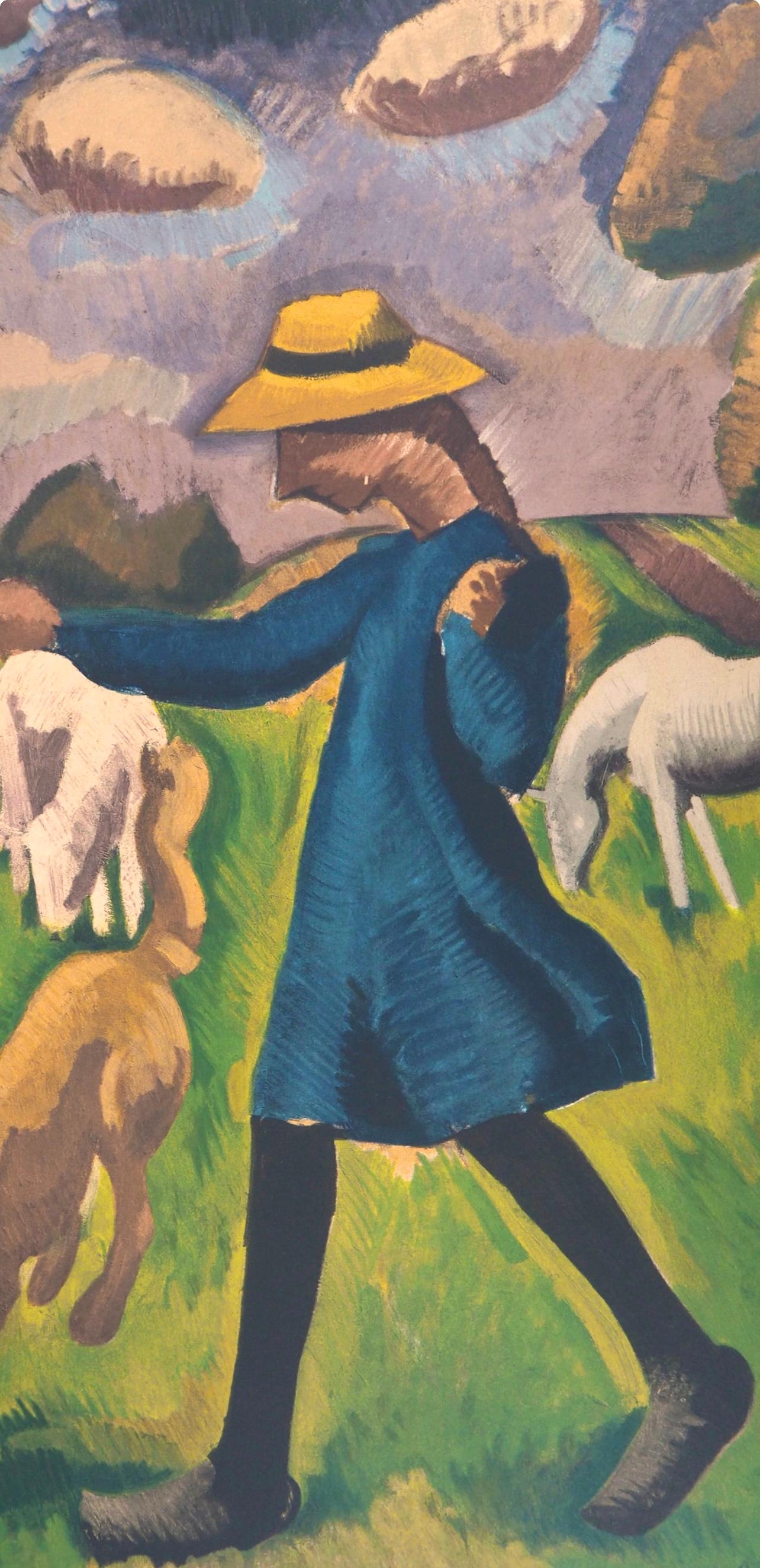 de La Fresnaye, Gardeuse de moutons, Roger de La Fresnaye (after) - Print by Roger de la Fresnaye