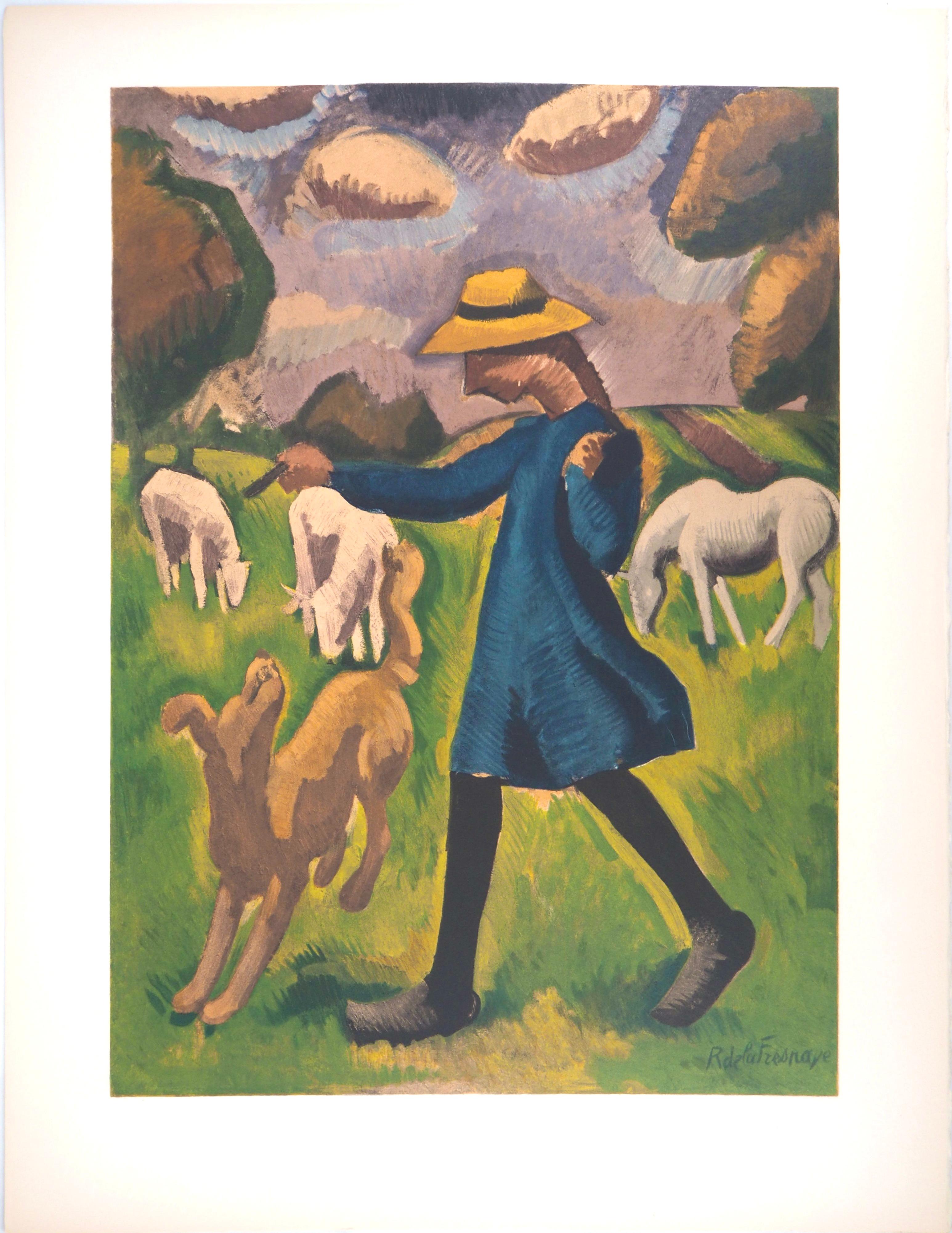 de La Fresnaye, Gardeuse de moutons, Roger de La Fresnaye (after) For Sale 4