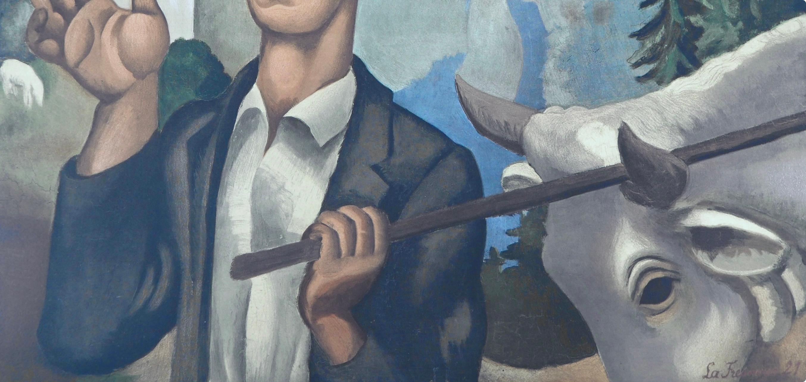 de La Fresnaye, Le Bouvier, The Collective Pierre Lévy (d'après) - Cubisme Print par Roger de la Fresnaye