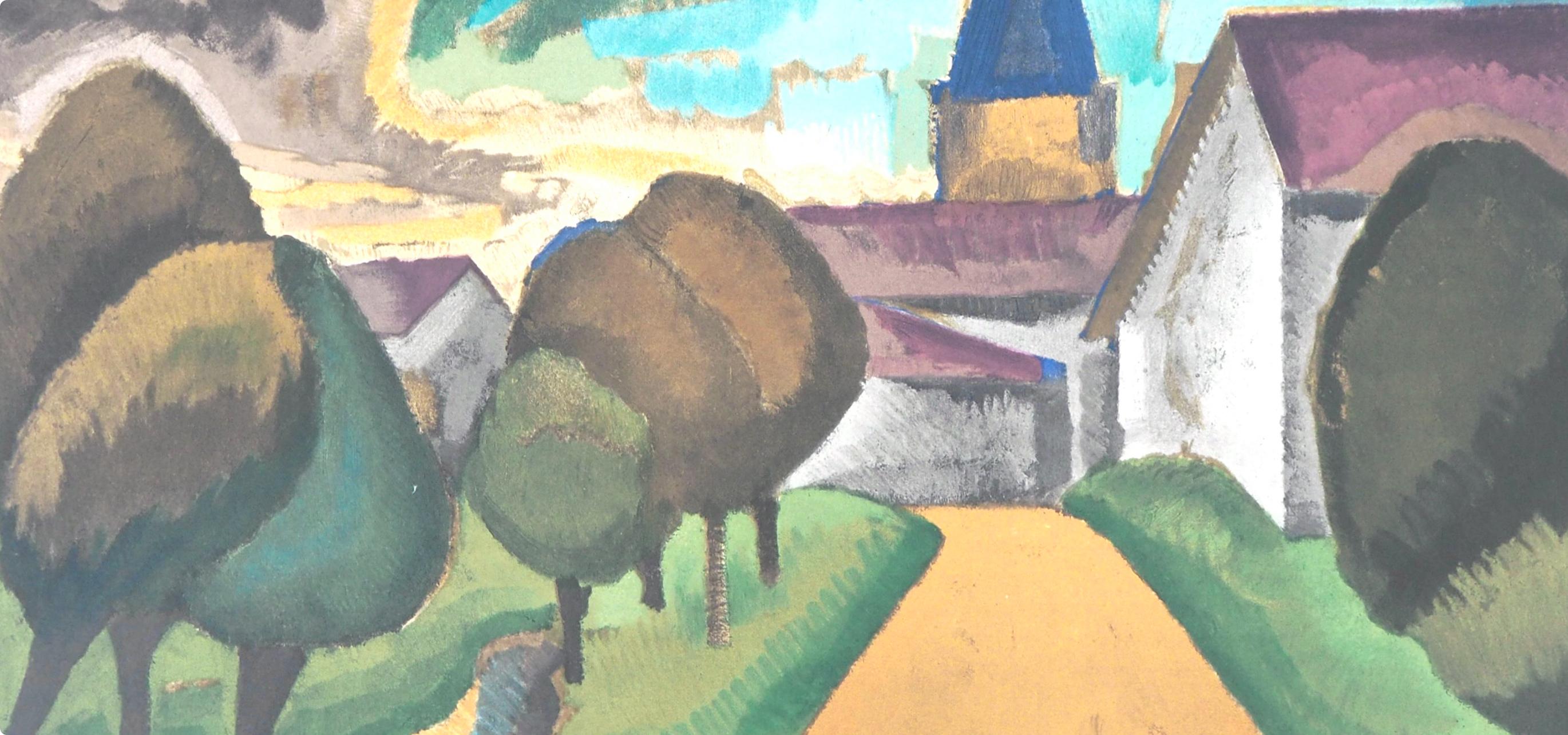 de La Fresnaye, L'entrée du village, Collection Pierre Lévy (after) - Cubist Print by Roger de la Fresnaye