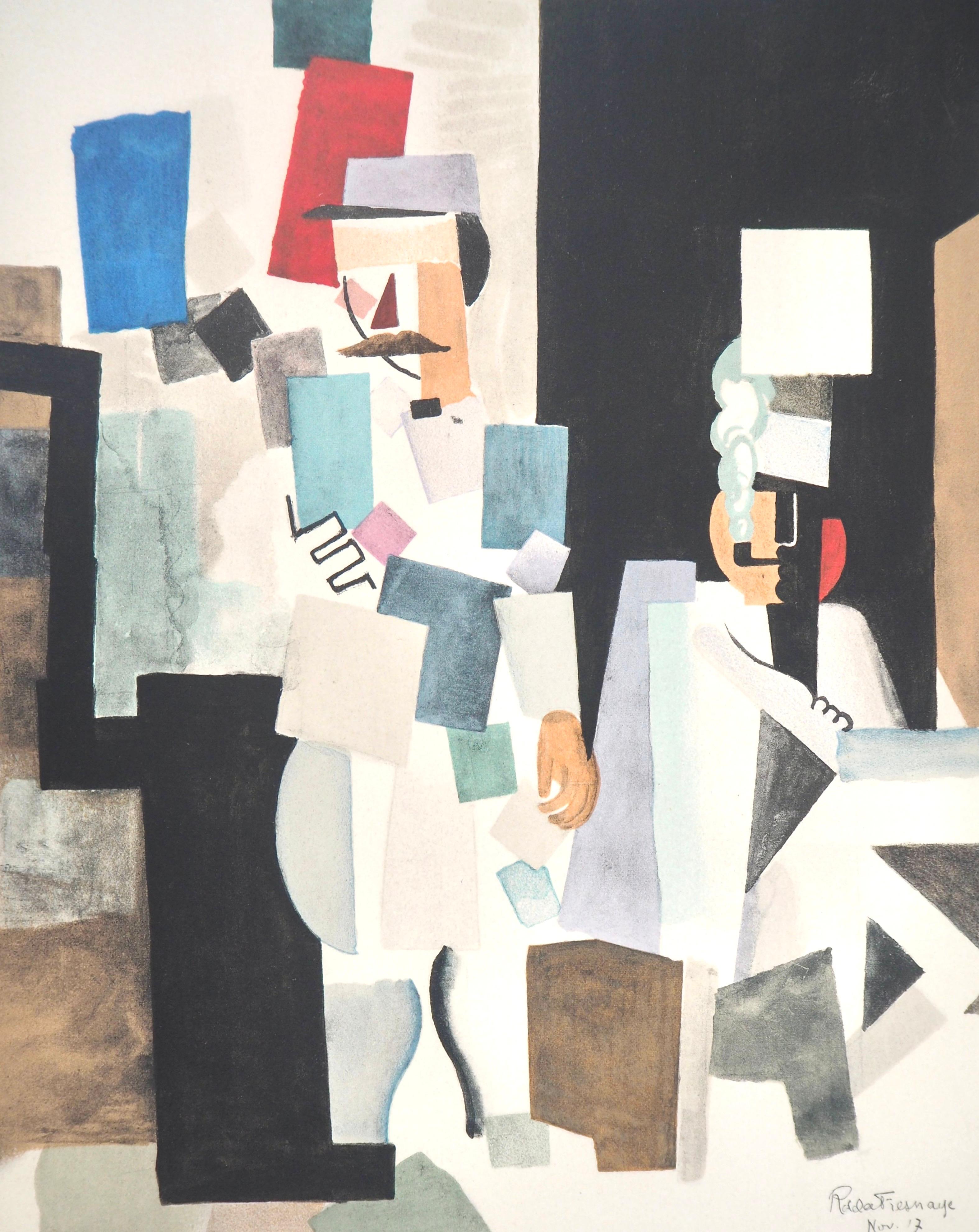 Figurative Print Roger de la Fresnaye - de La Fresnaye, Scène militaire, The Collective Pierre Lévy (d'après)
