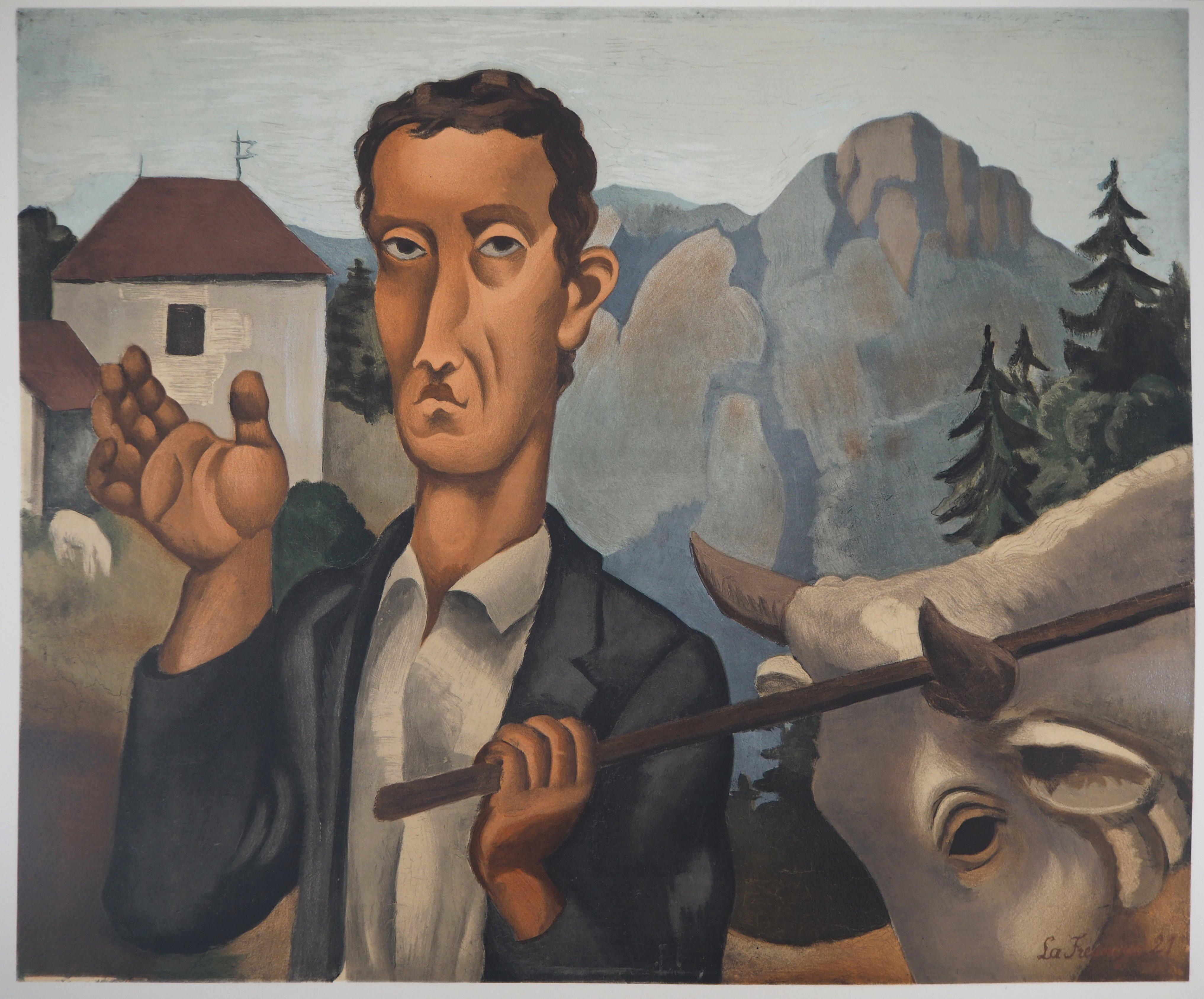 Man with a Beef - Lithograph, Mourlot
