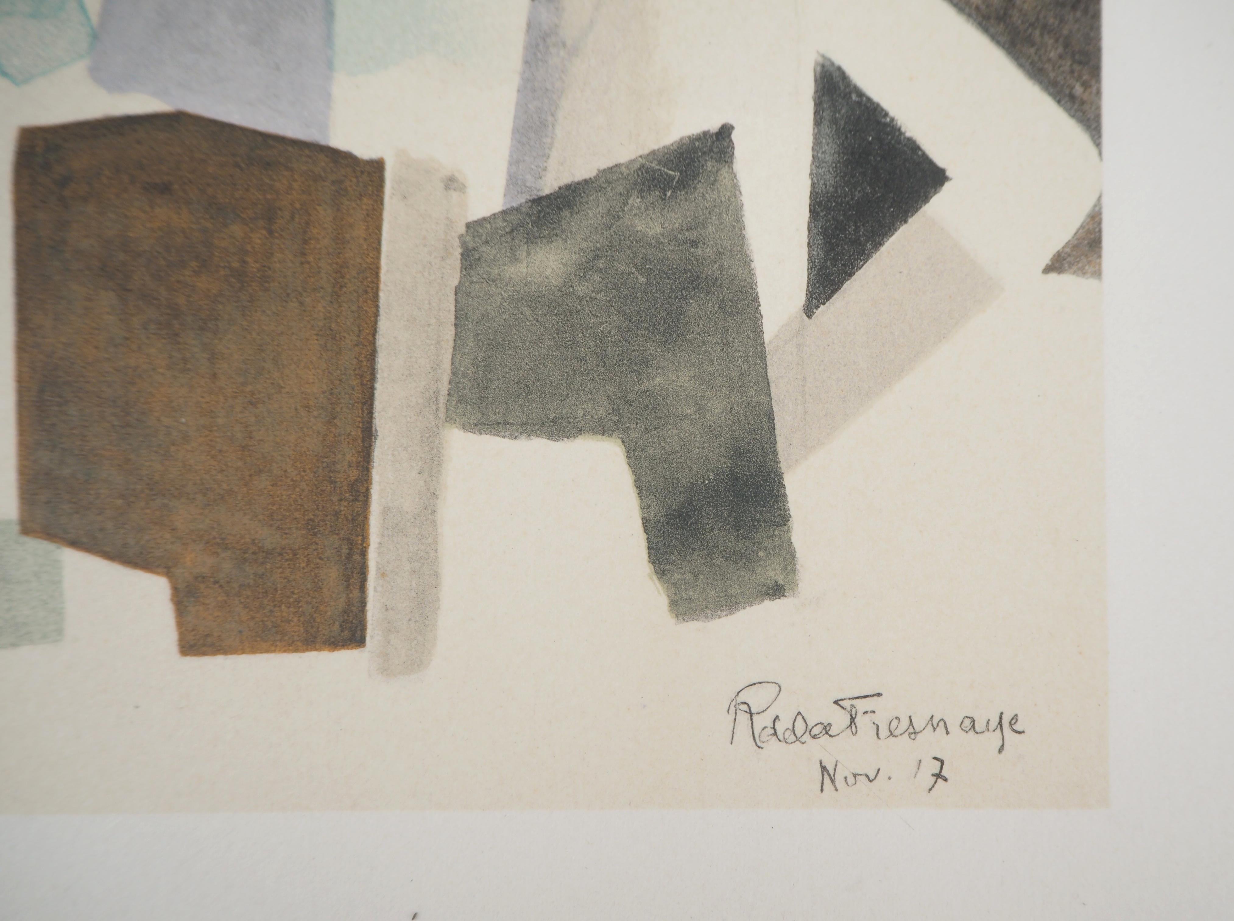 Nationalfeiertag - Lithographie, Mourlot – Print von Roger de la Fresnaye