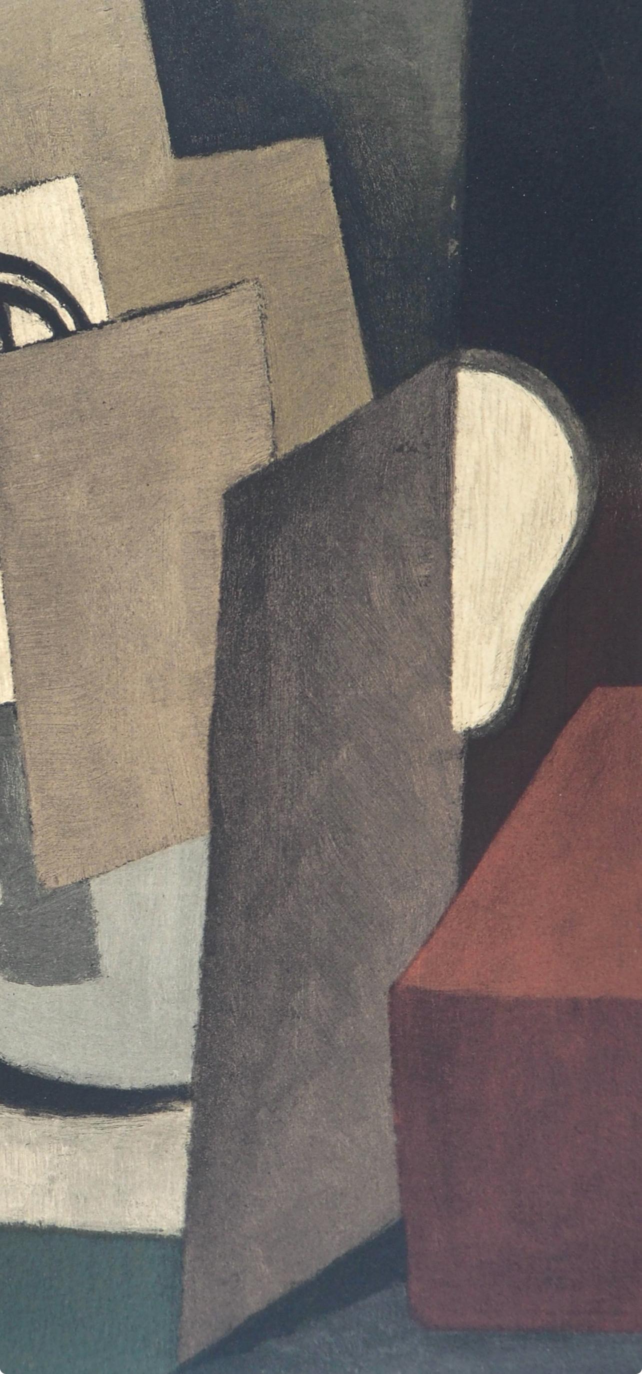 Roger de La Fresnaye, Face, 1968 (after) - Gray Landscape Print by Roger de la Fresnaye
