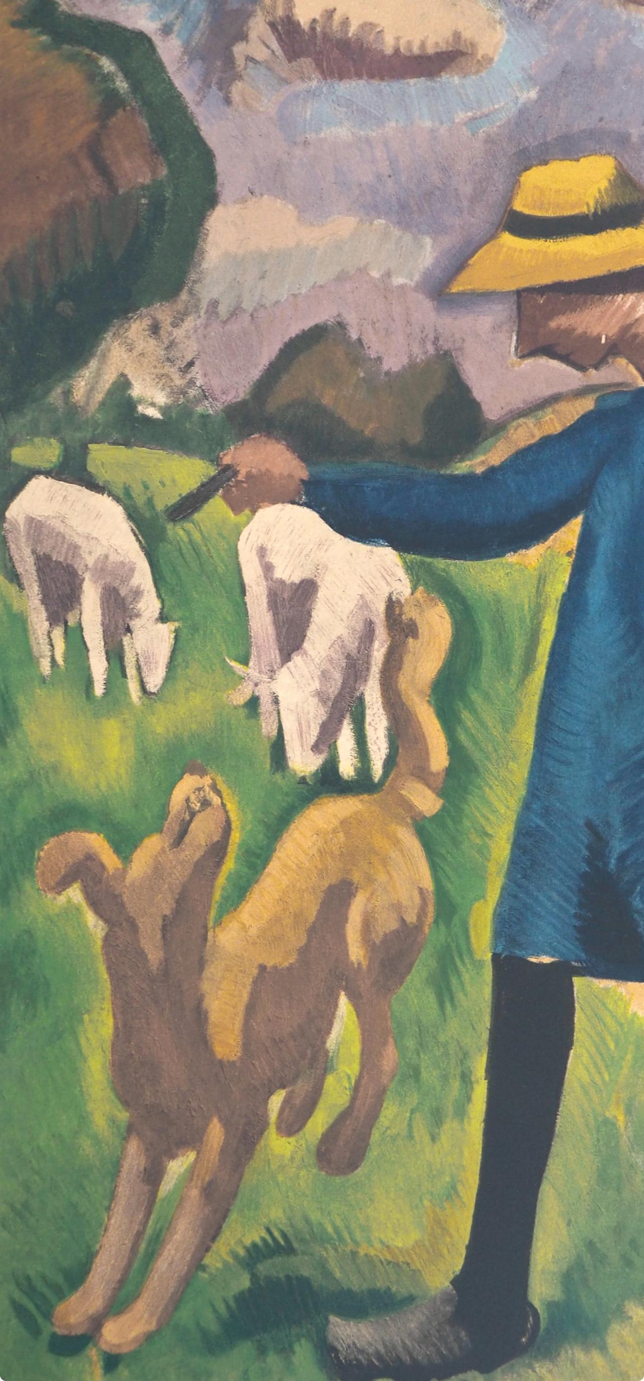 Roger de La Fresnaye, Shepherdess, 1968 (after) - Cubist Print by Roger de la Fresnaye