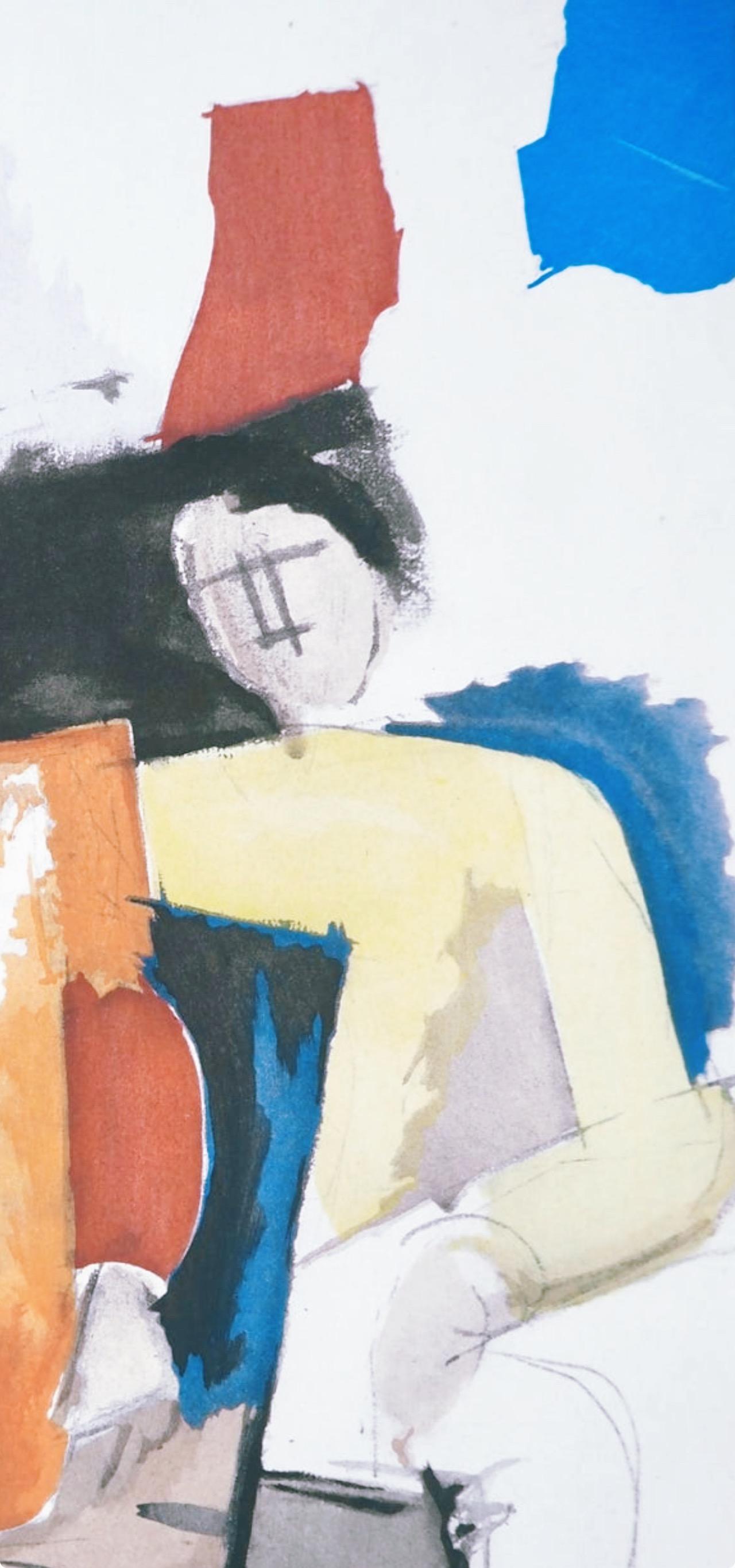 Roger de La Fresnaye, The Conquest of Air, 1968 (after) - Gray Landscape Print by Roger de la Fresnaye