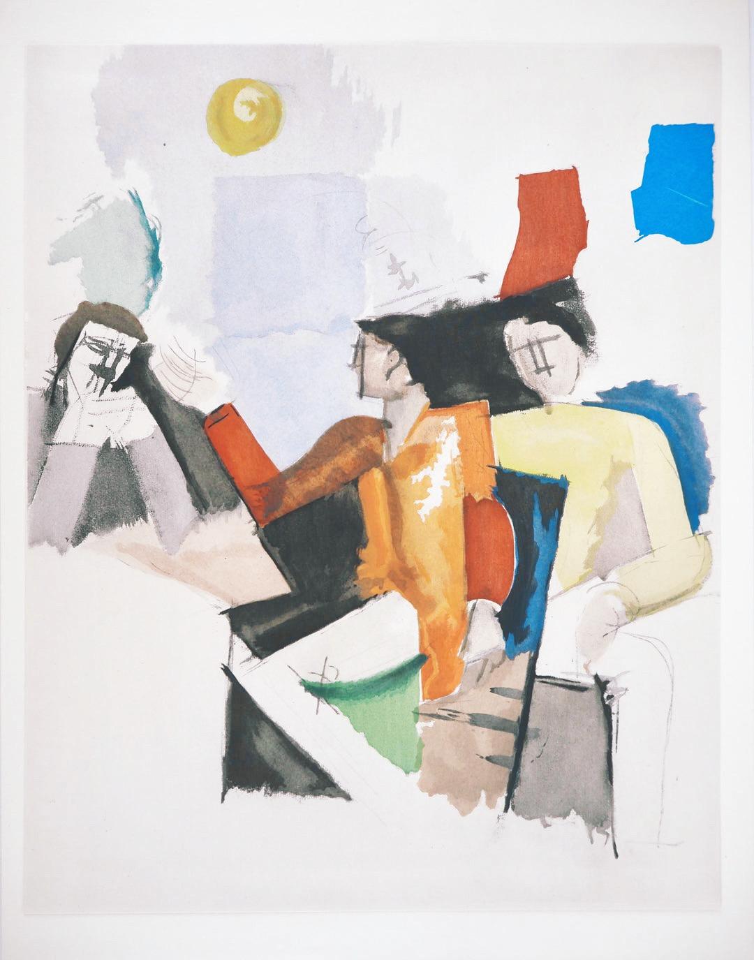 This exquisite lithograph after Roger de La Fresnaye (1885–1925), titled La Conquete de l'air (The Conquest of Air), from the album Roger de la Fresnaye, III, Collection Pierre Levy, 1968, originates from the edition published by Fernand Mourlot,