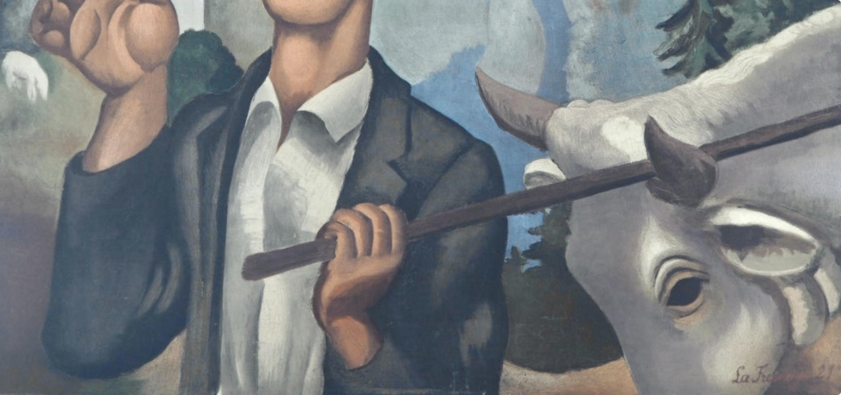 Roger de La Fresnaye, The Cowherd, 1968 (after) - Cubist Print by Roger de la Fresnaye