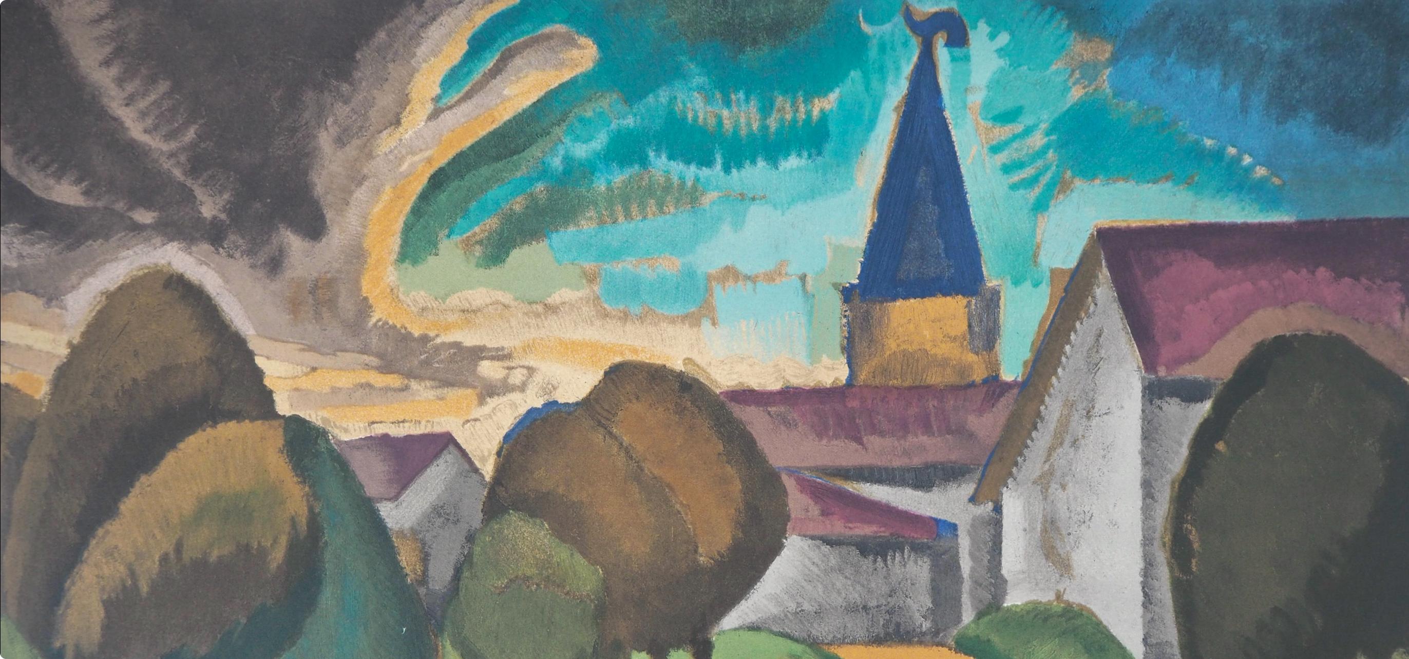 Roger de La Fresnaye, The Entrance to the Village, 1968 (after) - Print by Roger de la Fresnaye