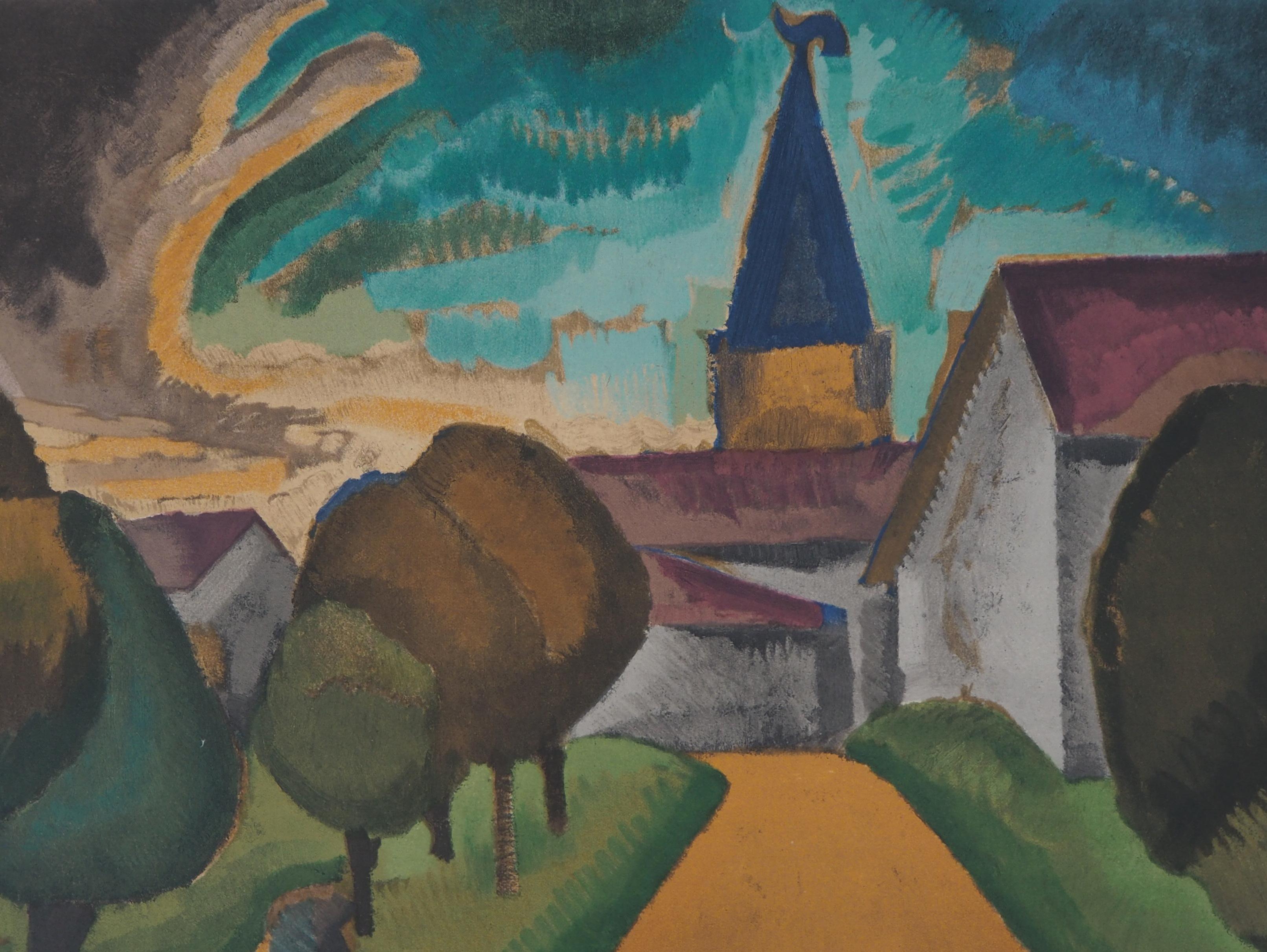 Roger de la Fresnaye (dopo)
Piccolo villaggio

Litografia su pietra dopo un dipinto
Stampato nel laboratorio di Mourlot
Firma stampata nella lastra
Su pergamena Arches 50 x 65 cm (circa 20 x 26 pollici)

Condizioni eccellenti