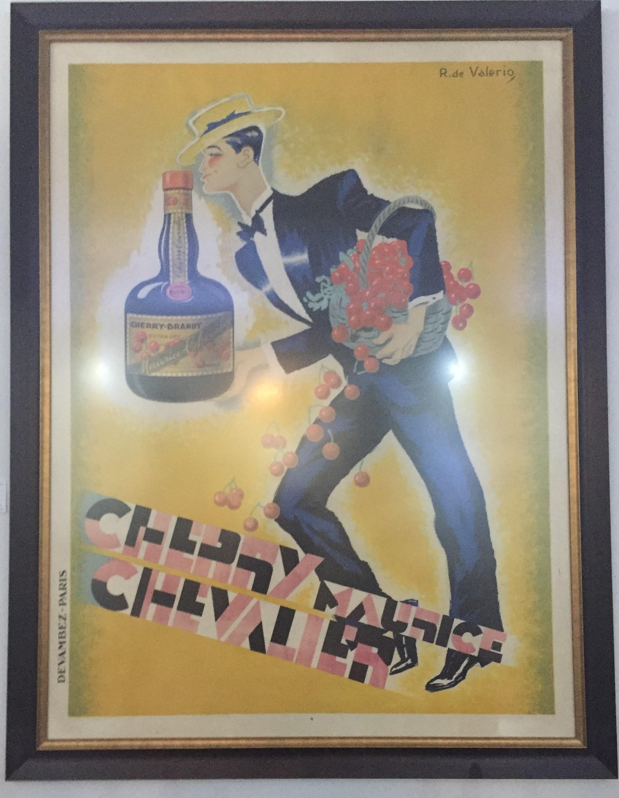 Roger de Valerio Cherry Maurice Chevalier Poster, 1935 For Sale 3