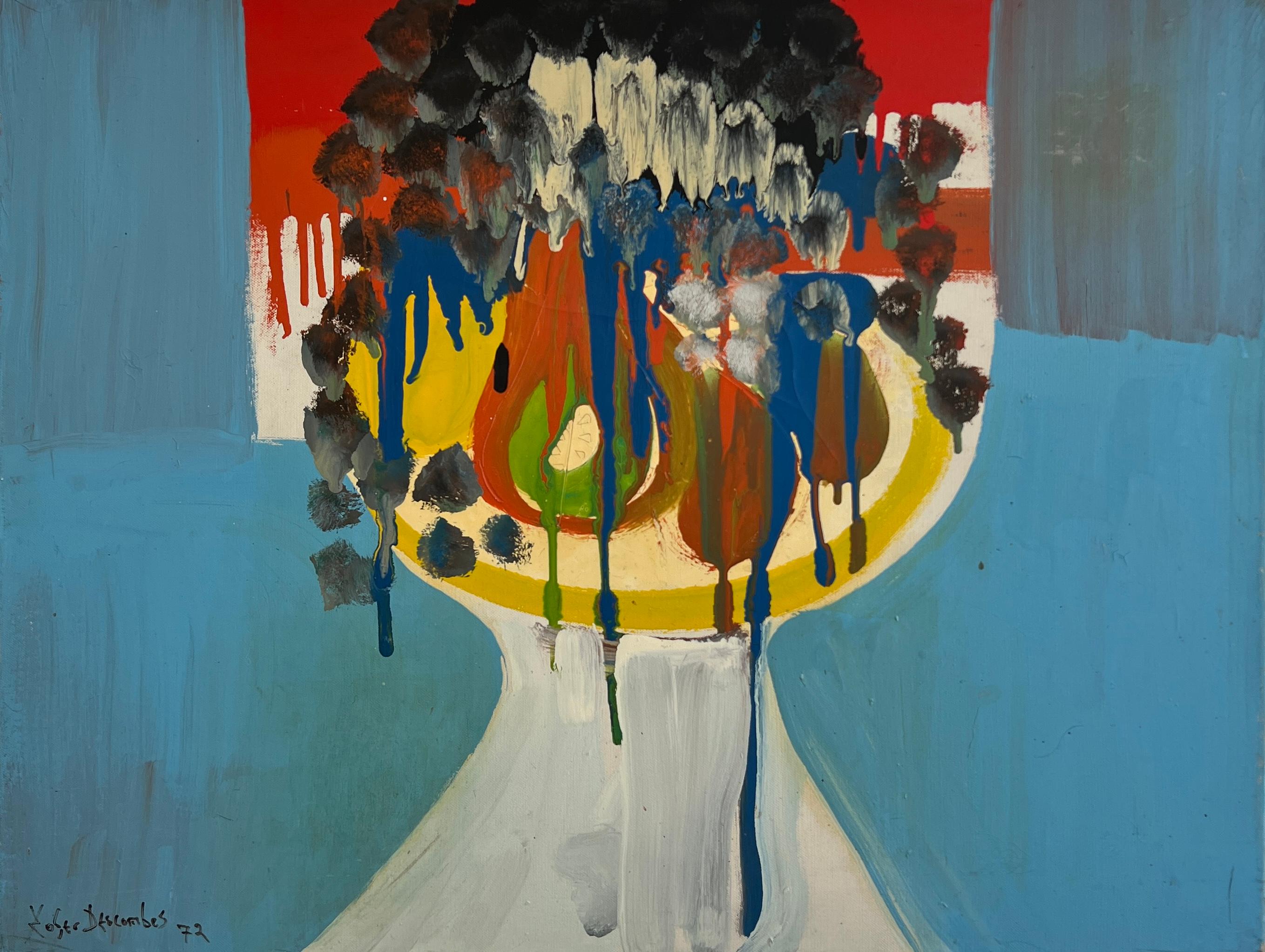 Roger Descombes Abstract Painting - Composition