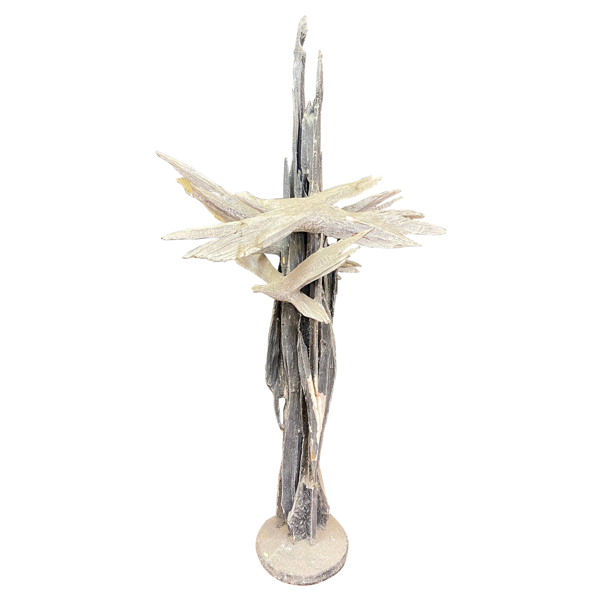 Roger Desserprit '1923-1985' Wooden and plaster Sculpture, circa 1960