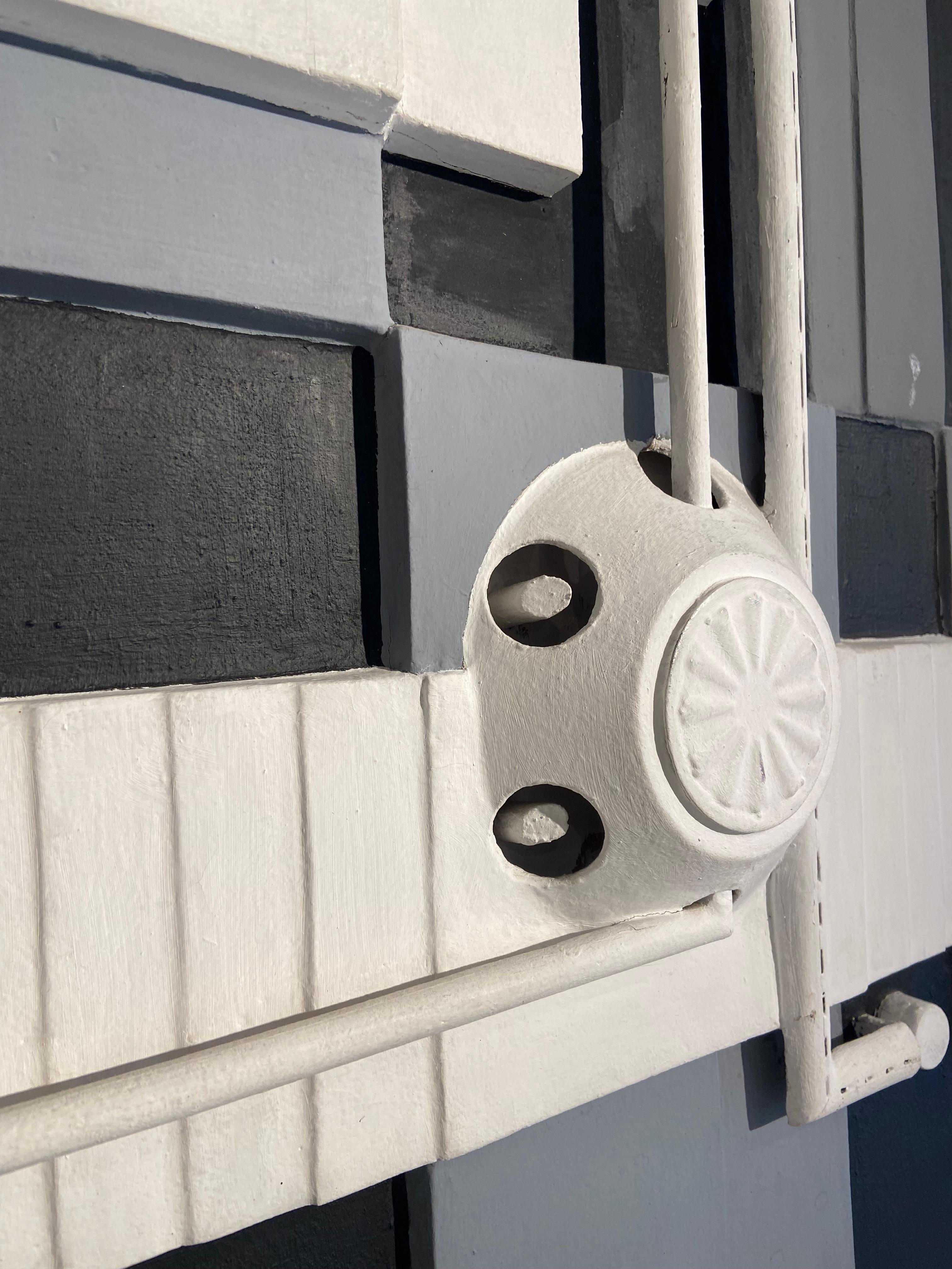 Late 20th Century Roger Desserprit Low Relief Painting, Signed, France, circa 1980 For Sale