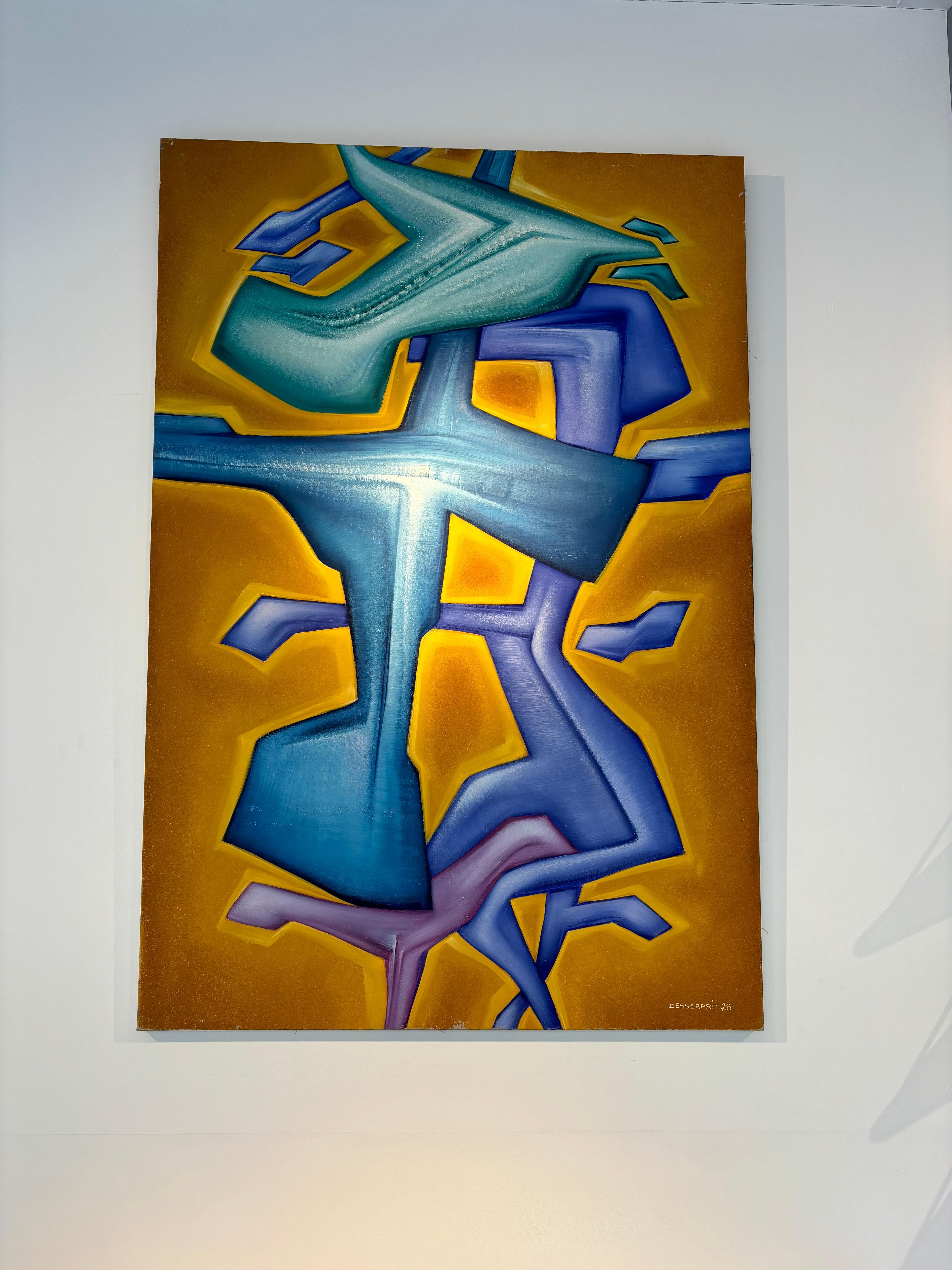 Huile sur toile par Roger Desserprit, provenant d'une belle collection privée française. 