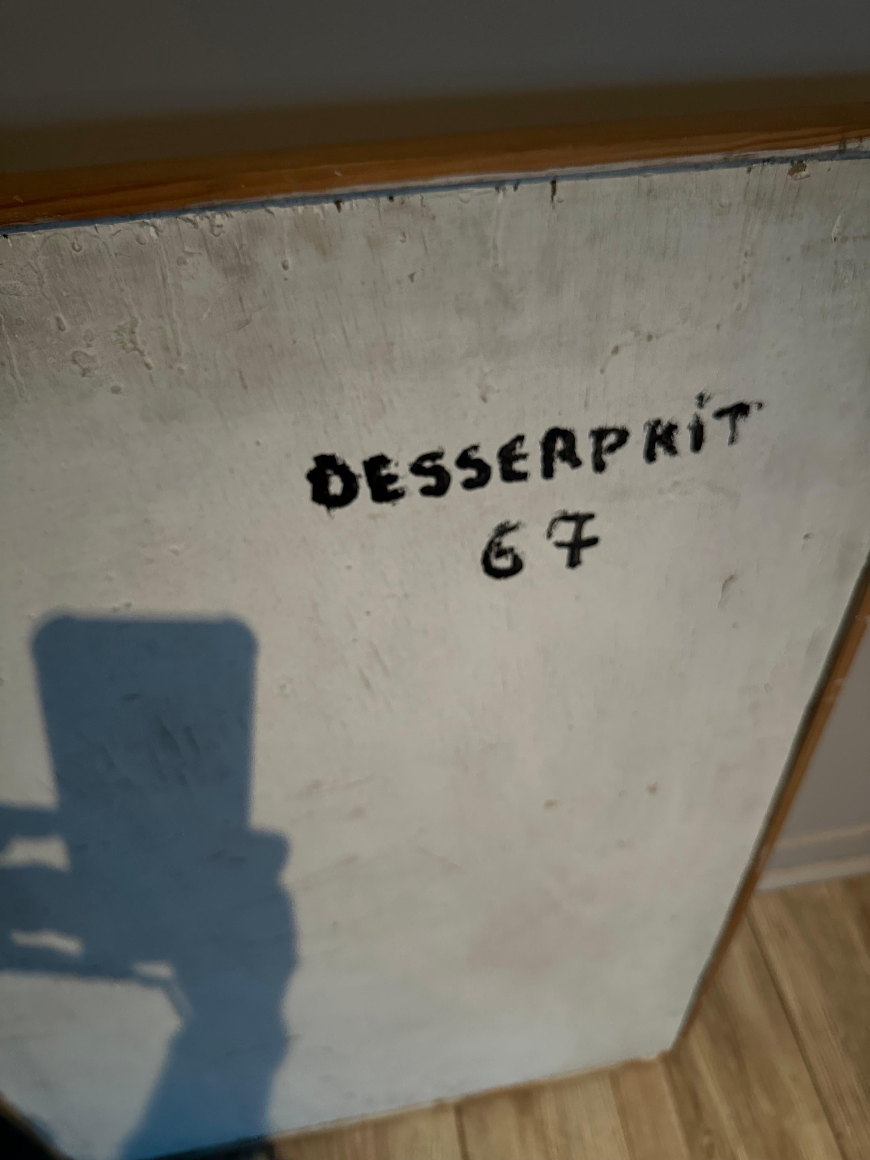 Roger Desserprit Painting on Plaster In Good Condition For Sale In Saint-Ouen, FR