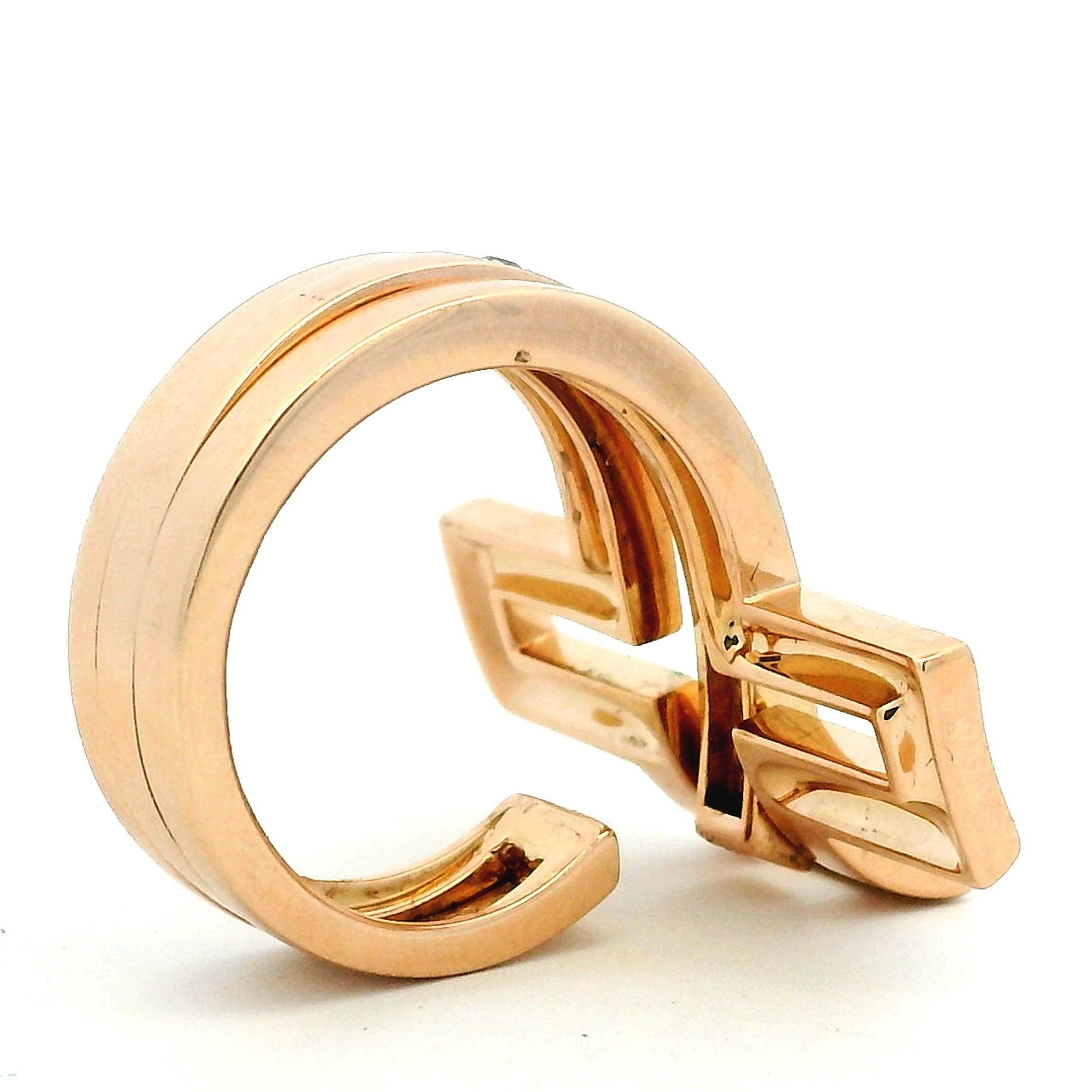 Anello a fascia con diamanti architettonici in oro rosa 18K di Roger Dubuis, 0,85 carati, misura 7,5 in vendita 1