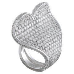 Roger Dubuis 18K White Gold 7.5ct Diamond Heart Statement Ring  RD27-011326