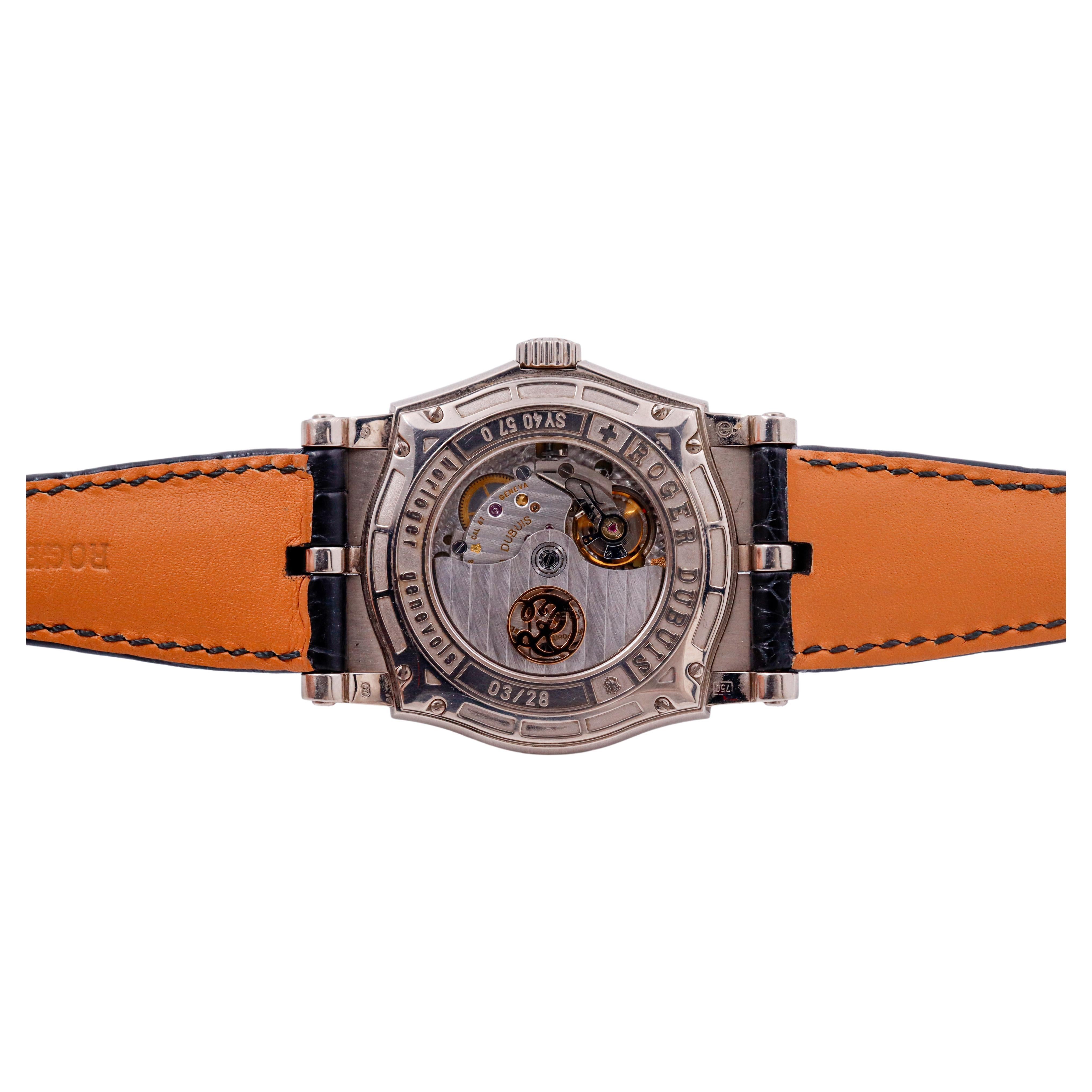 Roger Dubuis Sympathie aus 18 Karat Weißgold in neuem Zustand mit Schachtel und Papieren 11