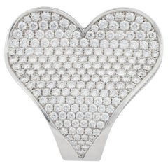 Roger Dubuis 7.50 carat diamond 18k white gold heart-shaped diamond ring