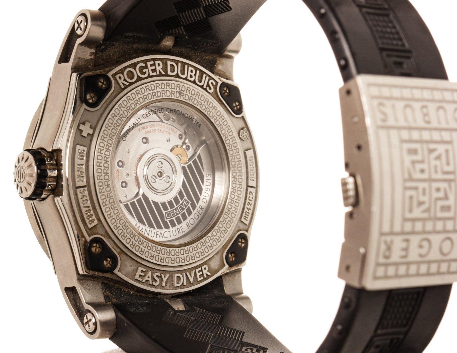 Roger Dubuis Black Leather Excalibur Watch In Good Condition In Irvine, CA