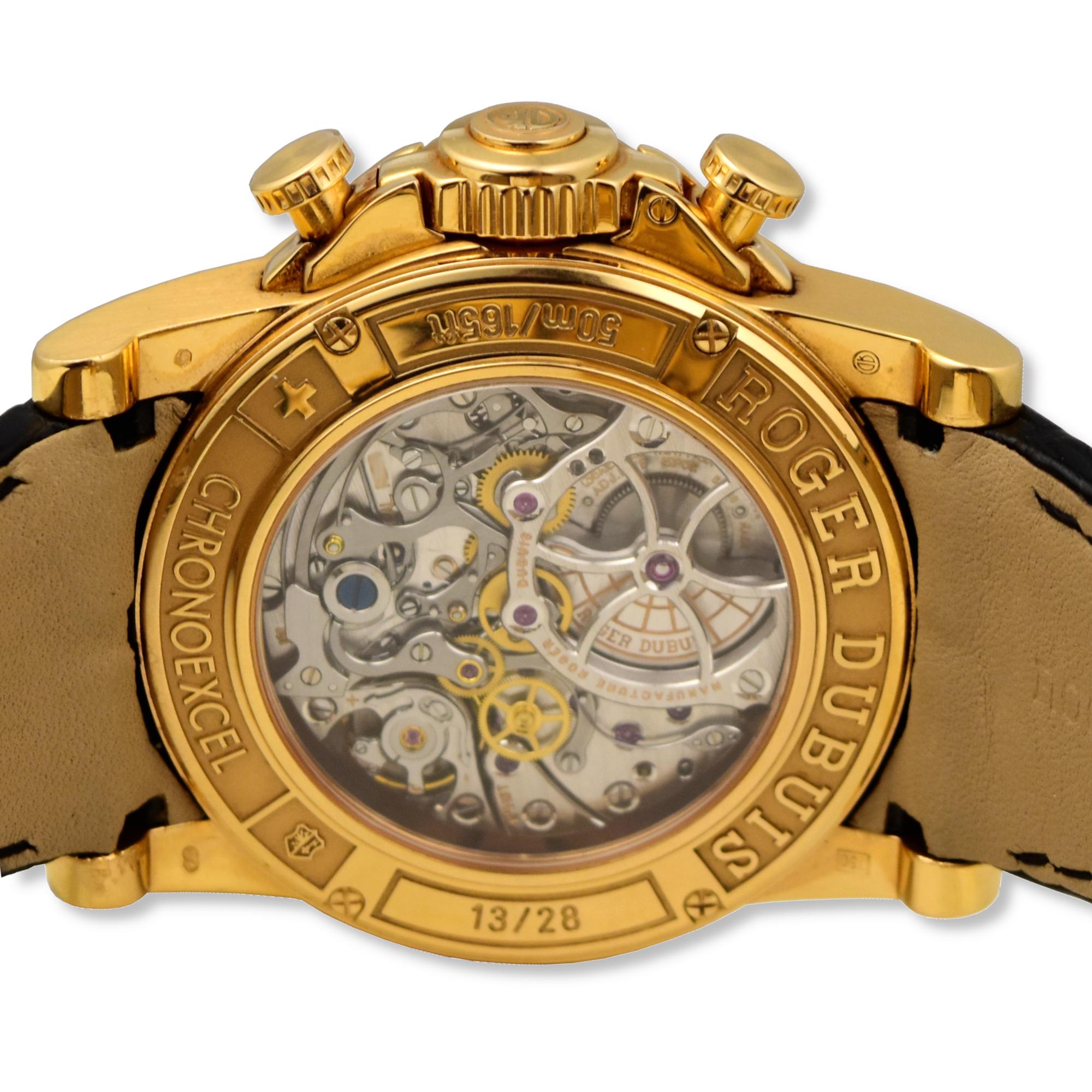Roger Dubuis Chronoexcel Chronograph 18k Rose Gold Limited Edition to 28 Pieces In Good Condition In Miami, FL