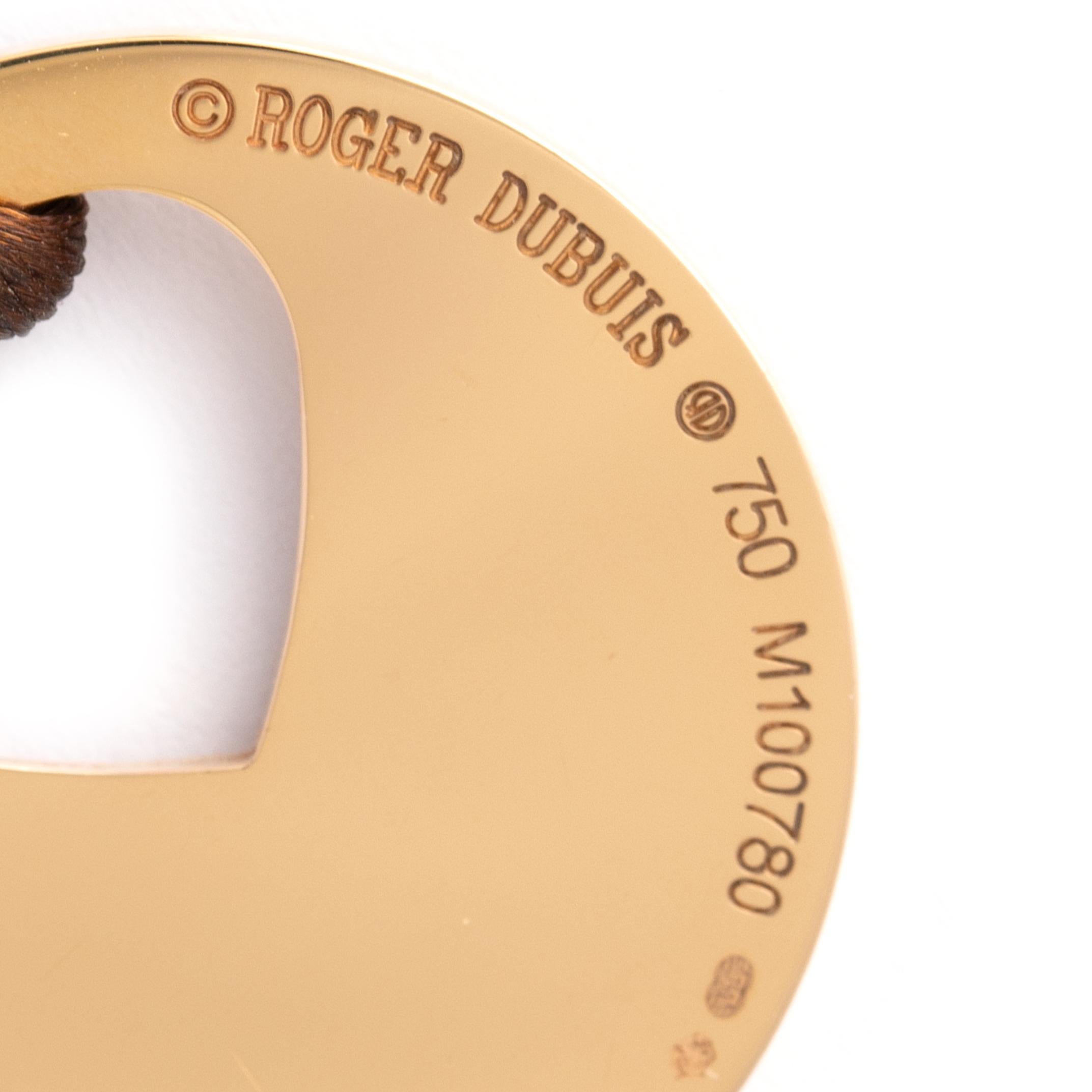 Roger Dubuis Diamant Gold 18K Anhänger Halskette für Damen oder Herren im Angebot