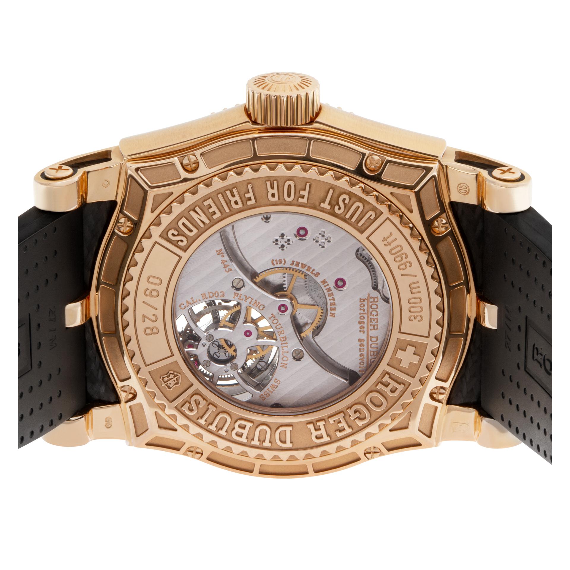 Roger Dubuis Easy Diver Tourbillon in 18k Rose Gold In Excellent Condition In Surfside, FL