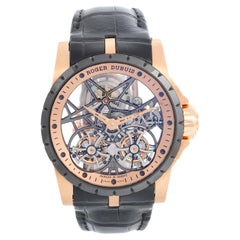 Roger Dubuis Excalibur Double Tourbillon Skeleton Tourbillon en or rose 18K