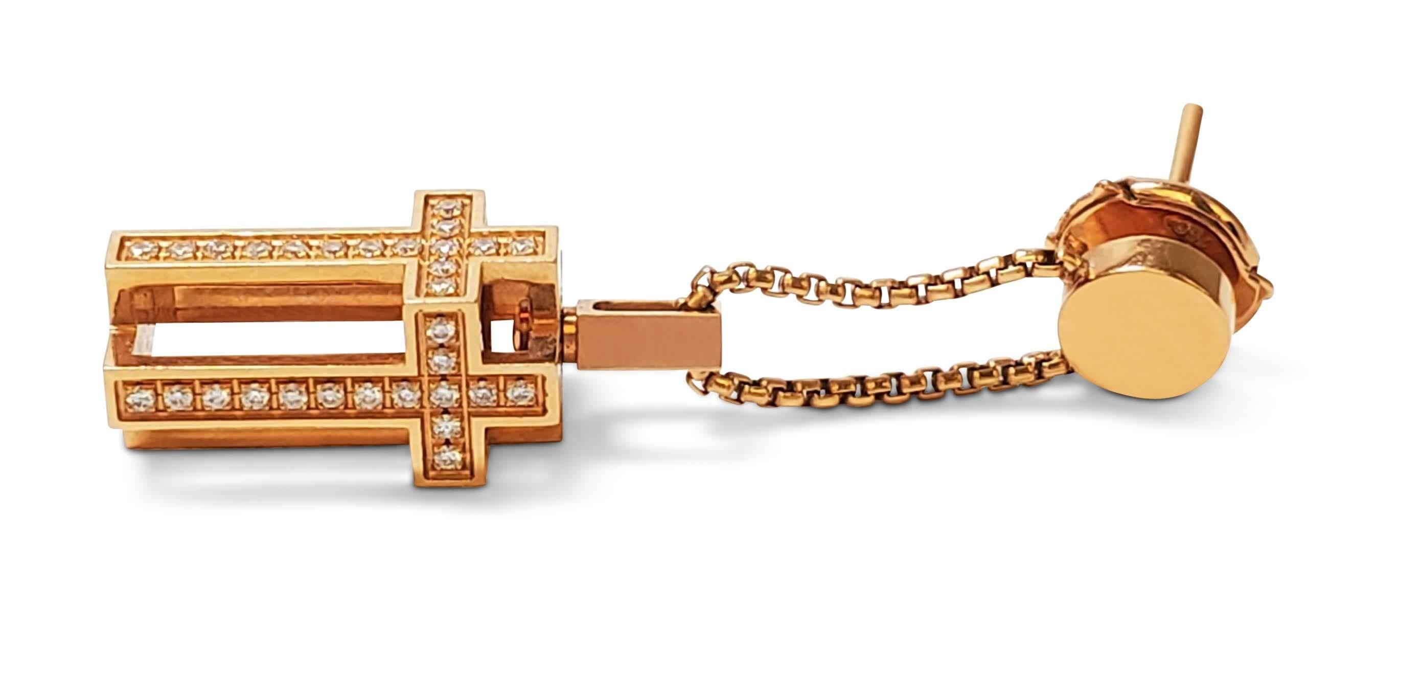 Women's Roger Dubuis 'Follow Me' Gold and Diamond Earrings