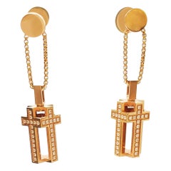 Roger Dubuis 'Follow Me' Gold and Diamond Earrings