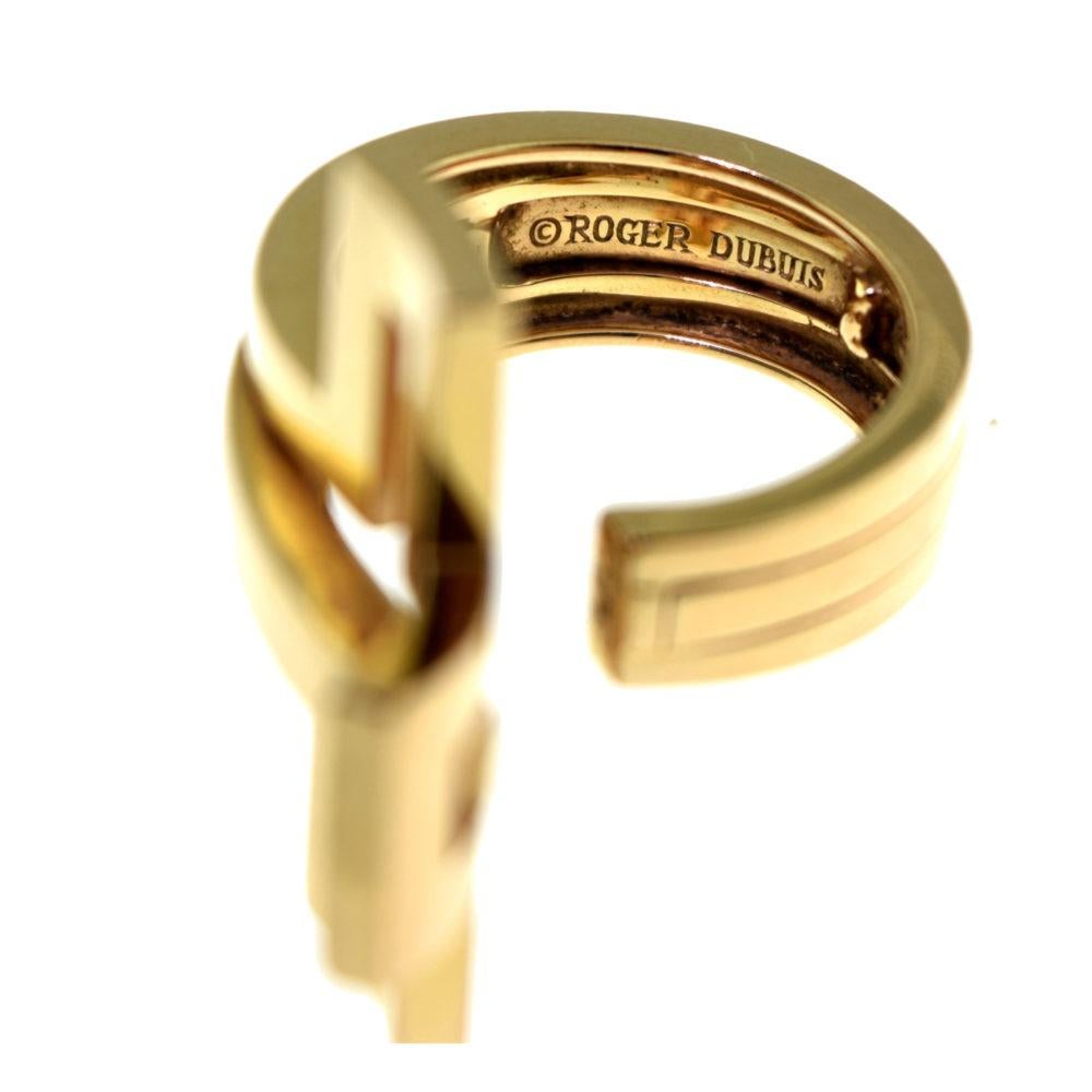 Women's or Men's Roger Dubuis “Follow Me” Wave Gold Cross Ring