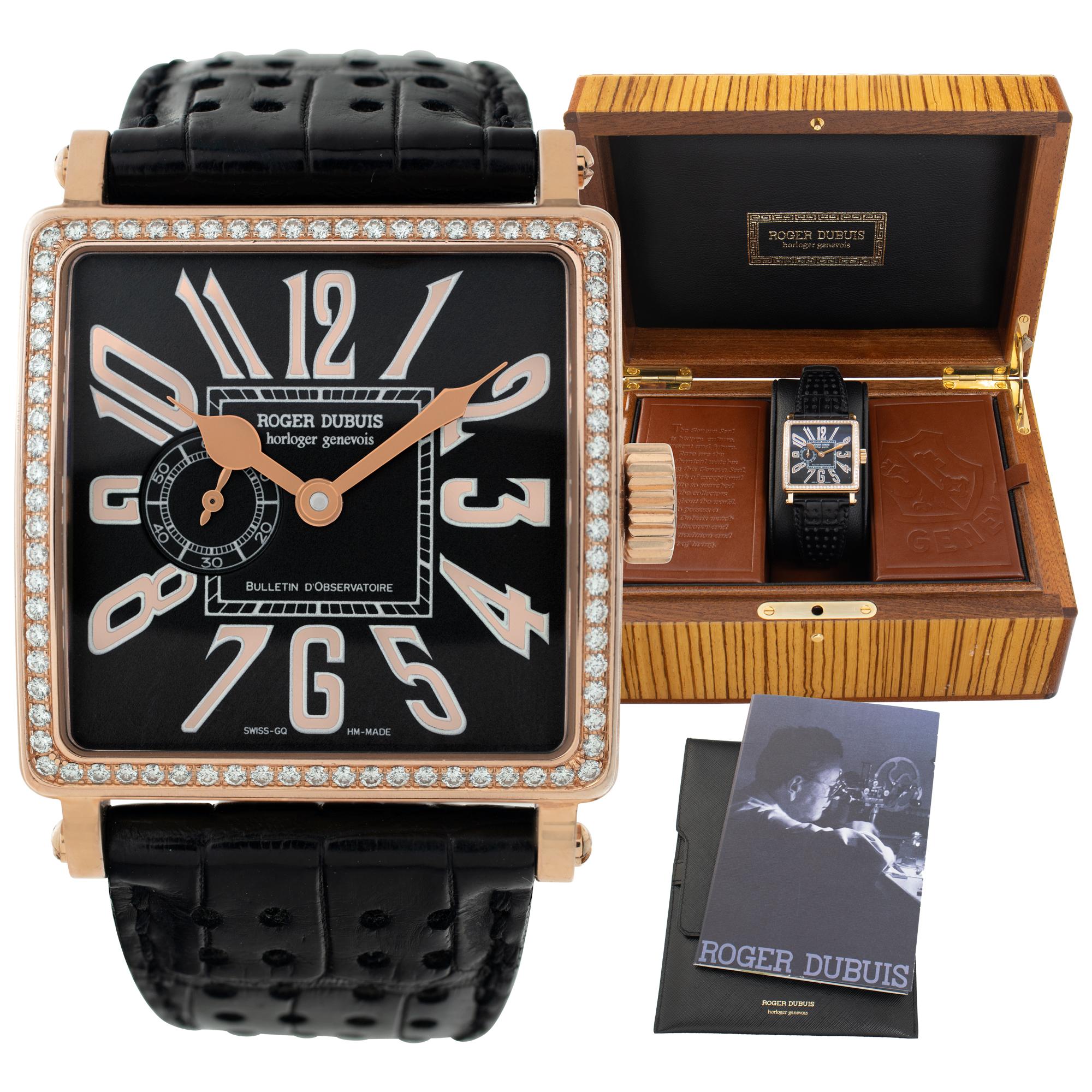 Roger Dubuis Golden Square 18k rose gold Manual Wristwatch Ref G34 98 5-SD For Sale 3