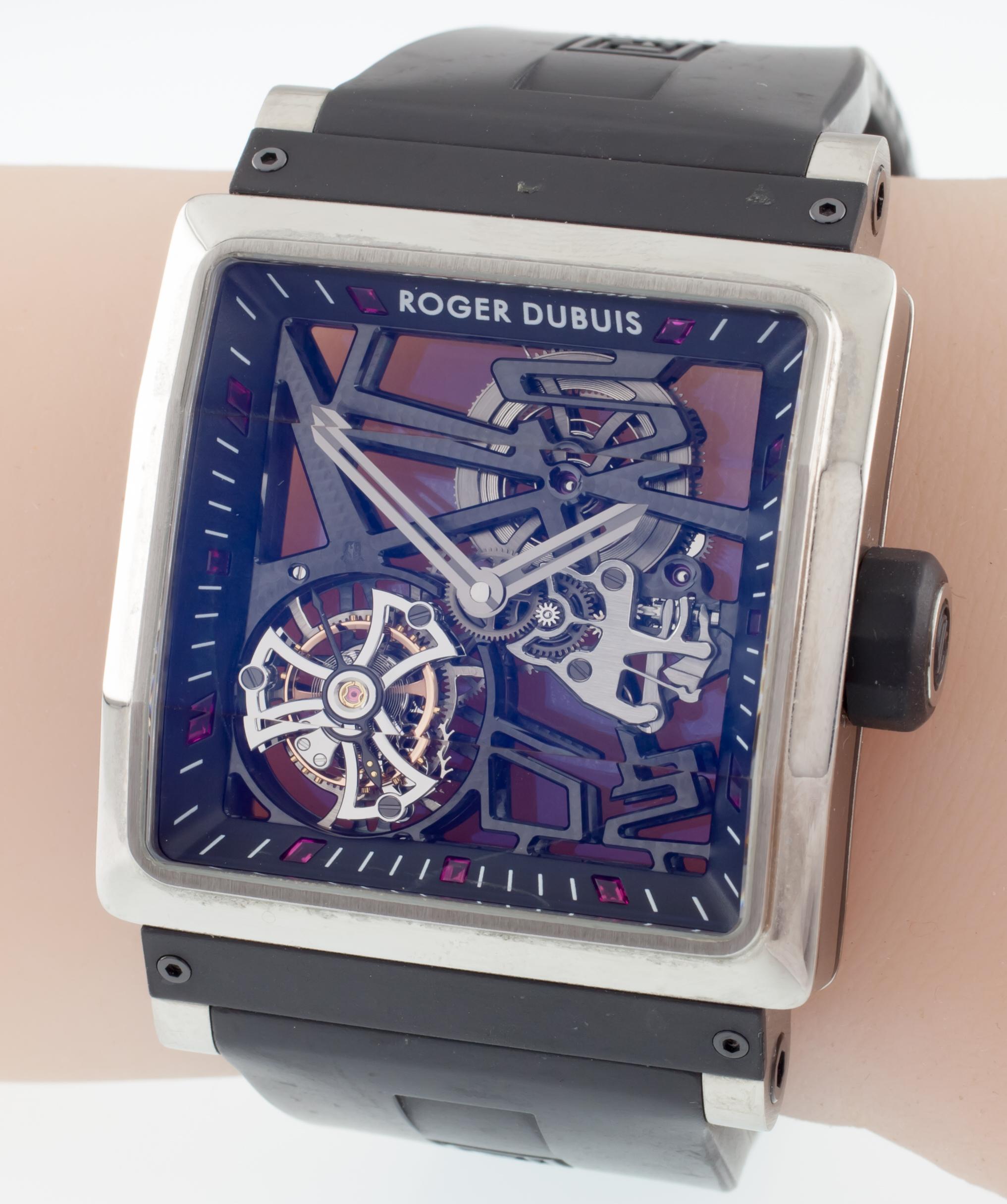 Roger Dubuis Titan King Quadratische Tourbillon-Uhr Limitierte Auflage von 280 Stück (Moderne) im Angebot