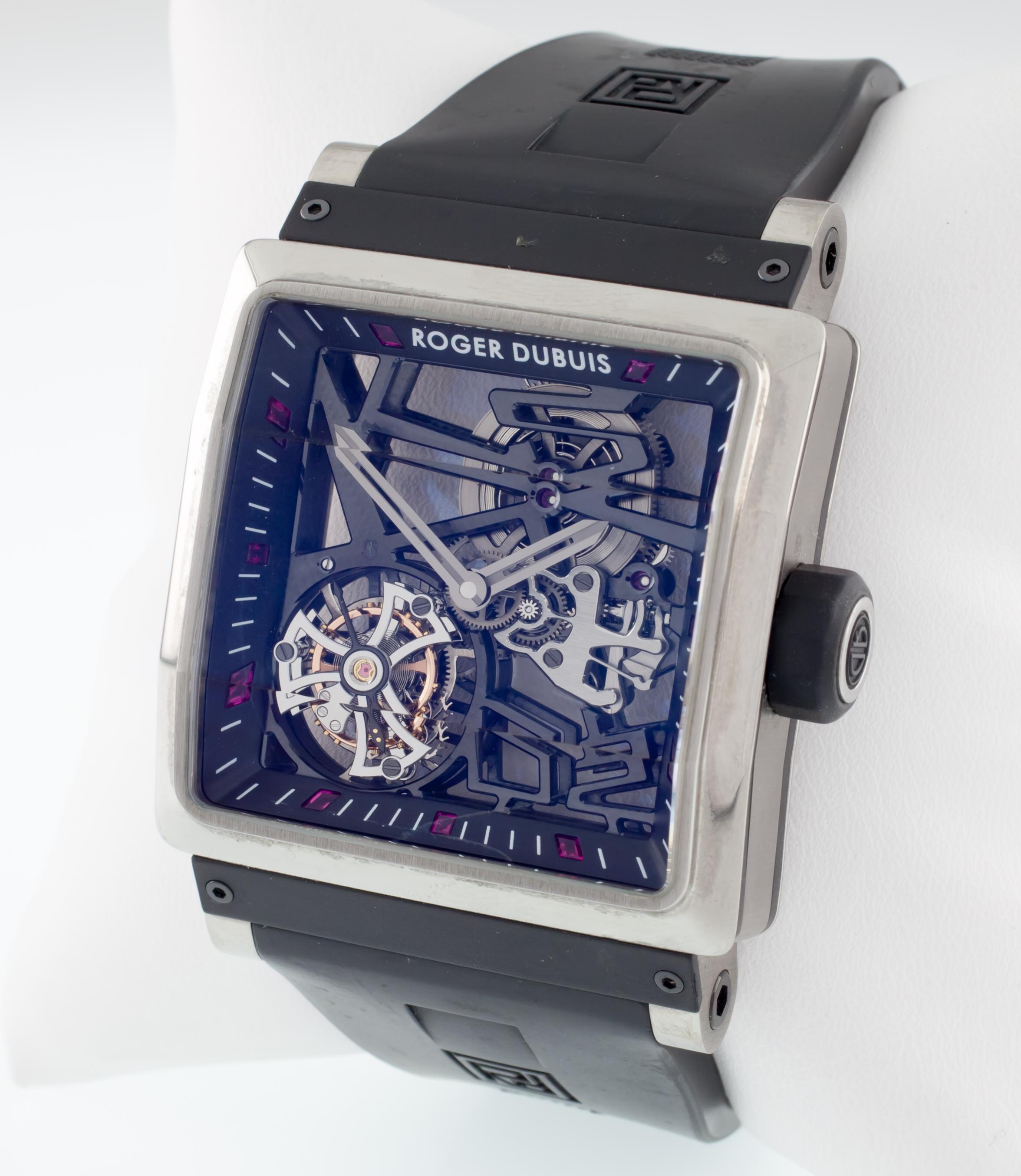 Roger Dubuis Titan King Quadratische Tourbillon-Uhr Limitierte Auflage von 280 Stück im Zustand „Gut“ im Angebot in Sherman Oaks, CA