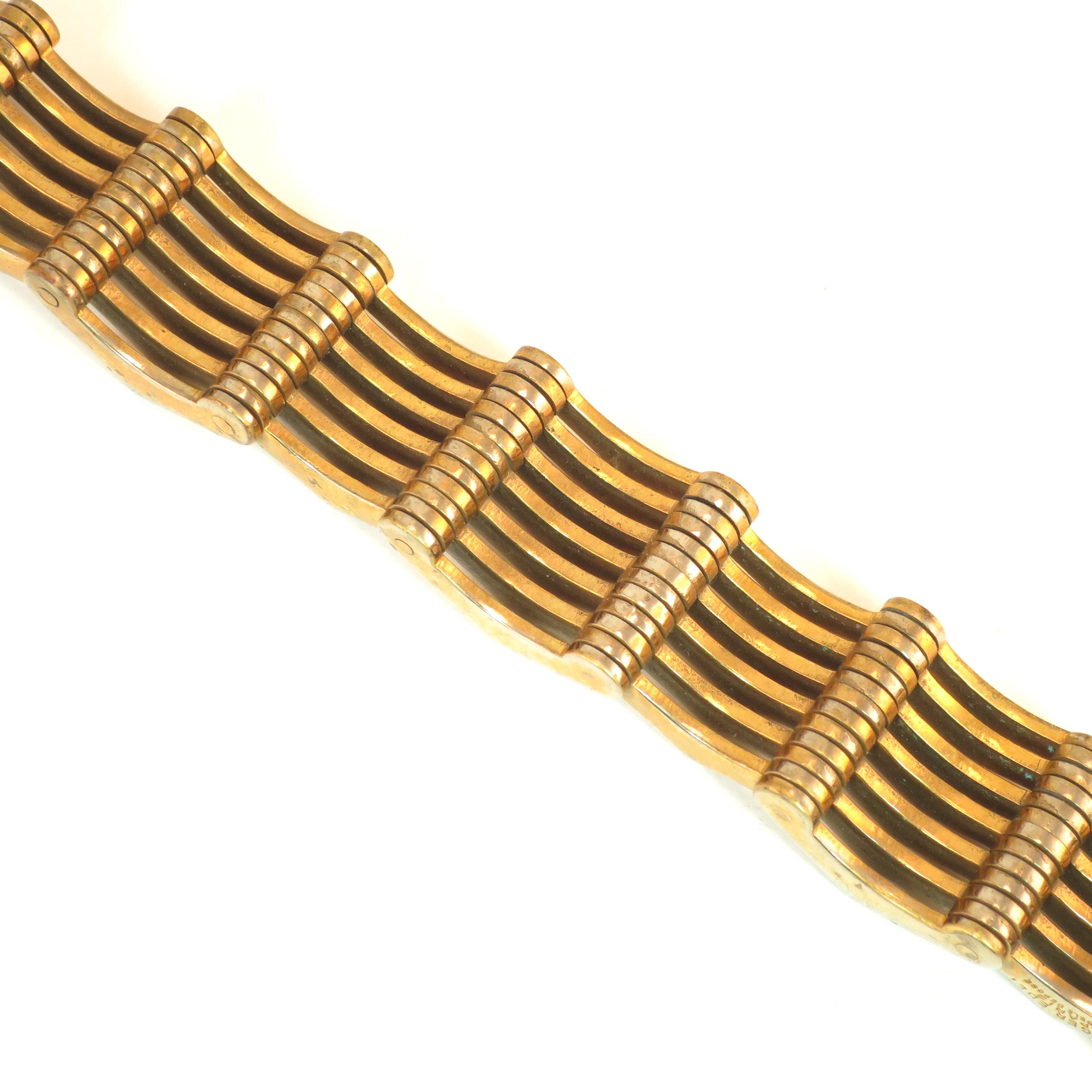Roger Edet Paris Modernist Architectural Link Bracelet 1940s For Sale ...