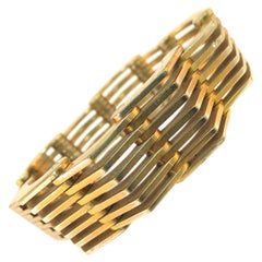 Roger Edet Paris Modernist Architectural Link Bracelet 1940s