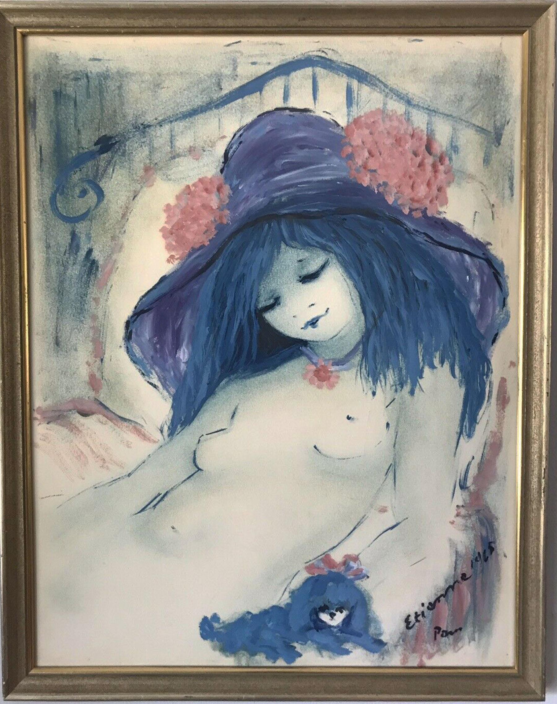 Roger Etienne Nude Painting - Jeune Femme