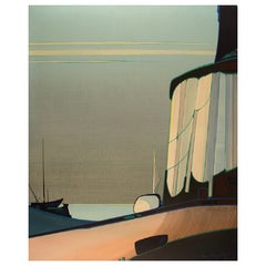 Roger Fayolle, France, Oil on Canvas, Coastal Motif with Sailboats