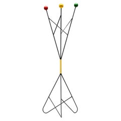 Porte-manteaux multicolore Roger Feraud, mi-siècle, français, années 1950