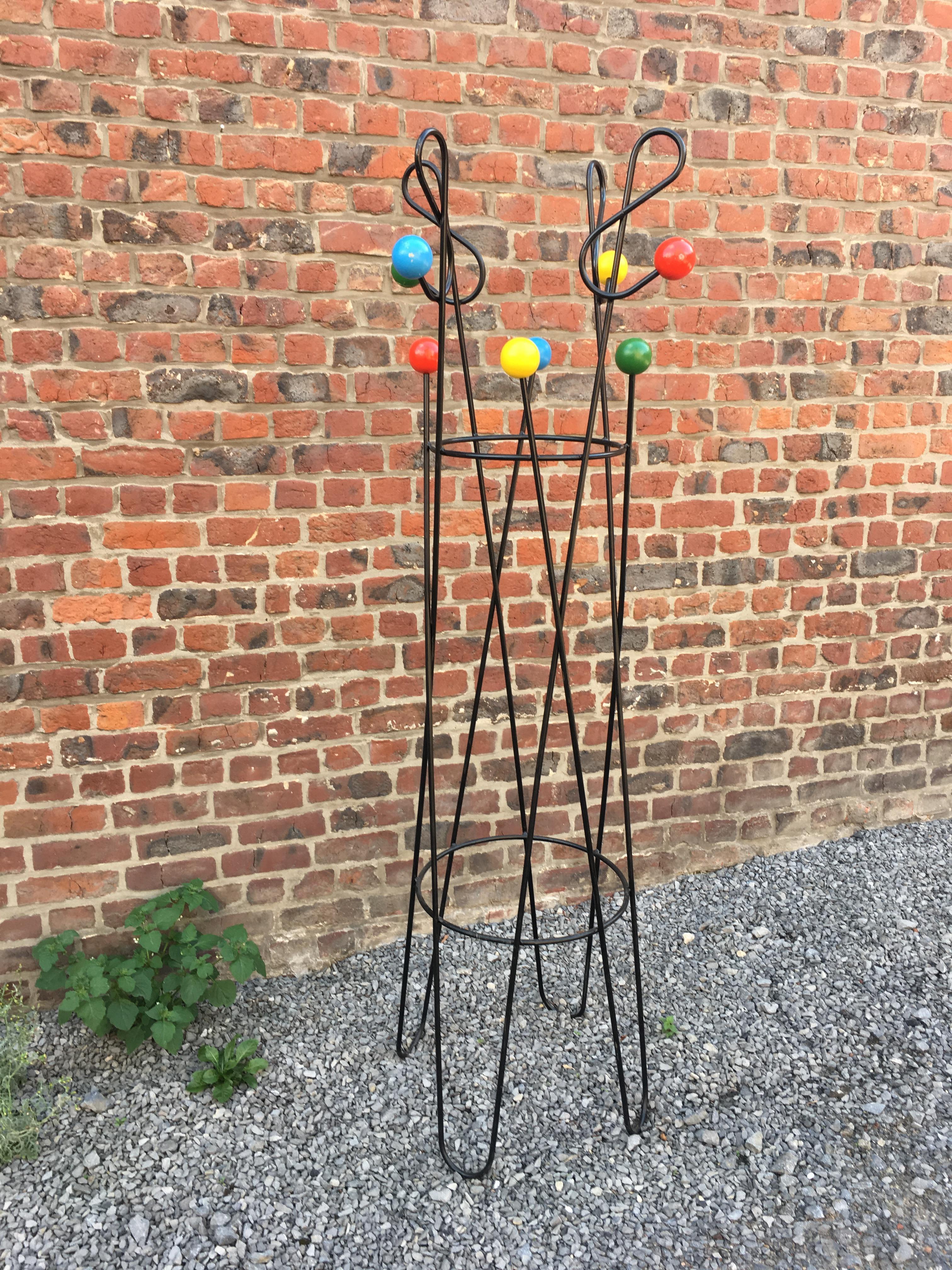 Mid-20th Century Roger Ferraud 'Cle de Sol' Coat Stand / France, circa 1950-1960 For Sale