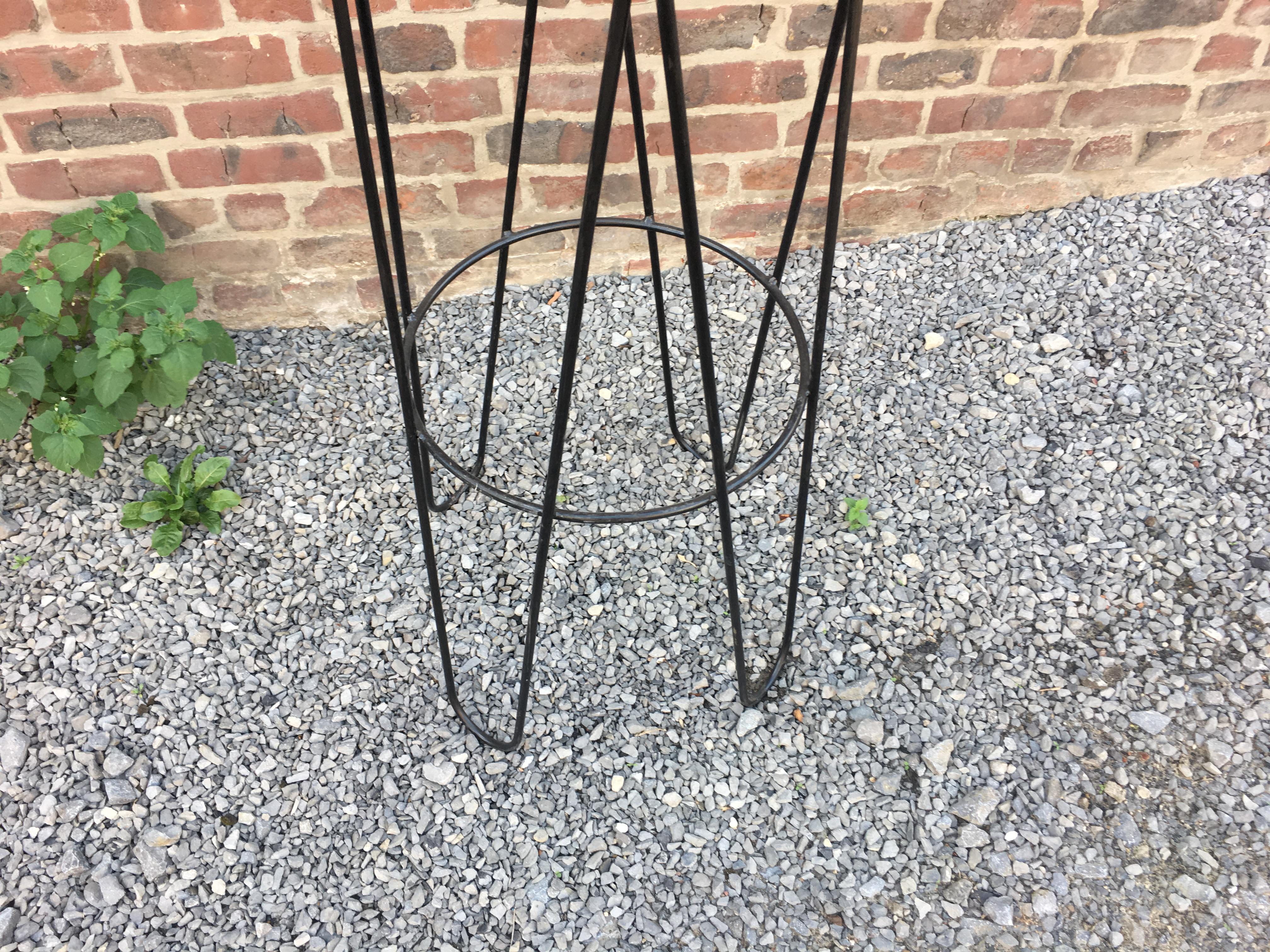 Wrought Iron Roger Ferraud 'Cle de Sol' Coat Stand / France, circa 1950-1960 For Sale