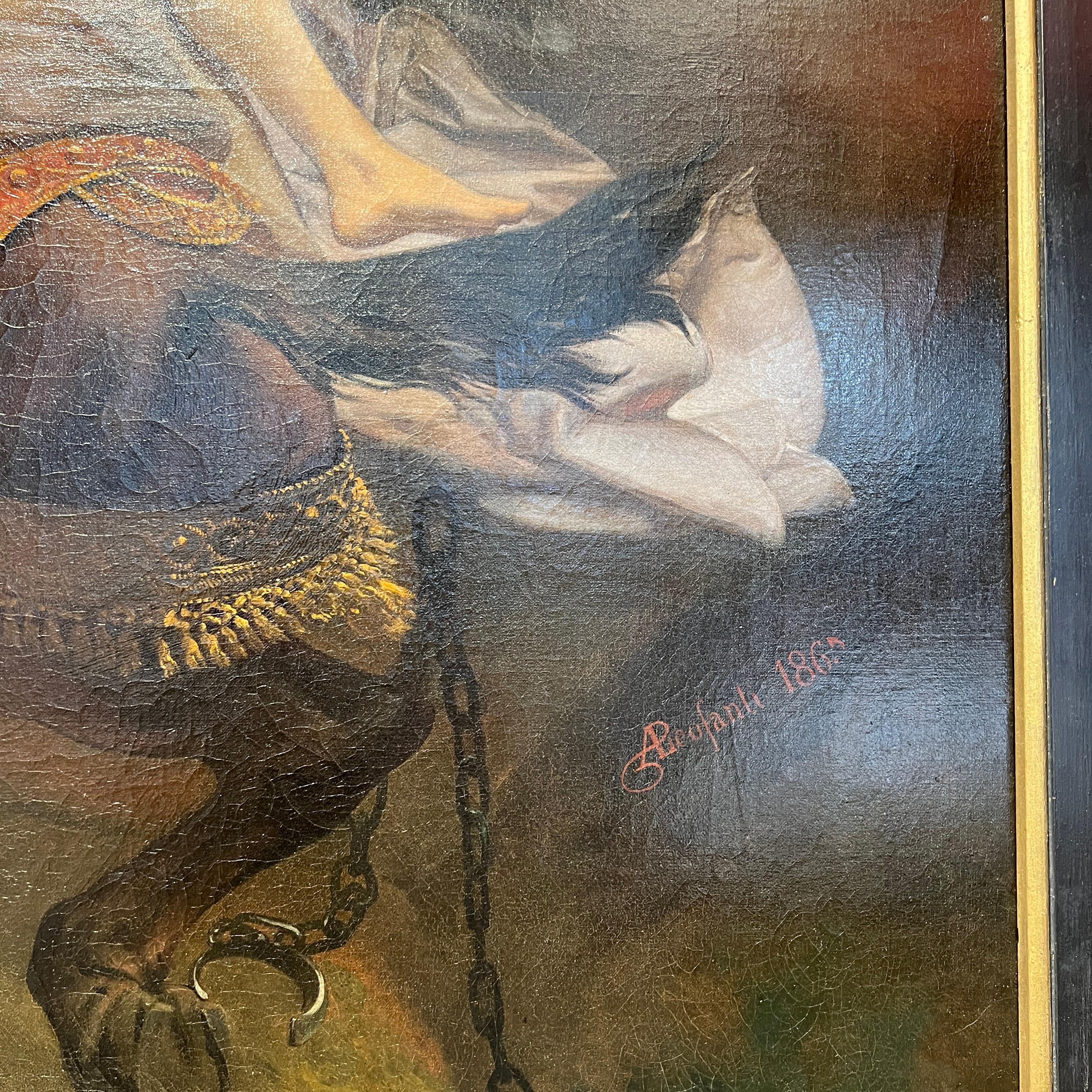 Roger Freeing Angelica by Adolphe Leofanti In Good Condition For Sale In New York, US