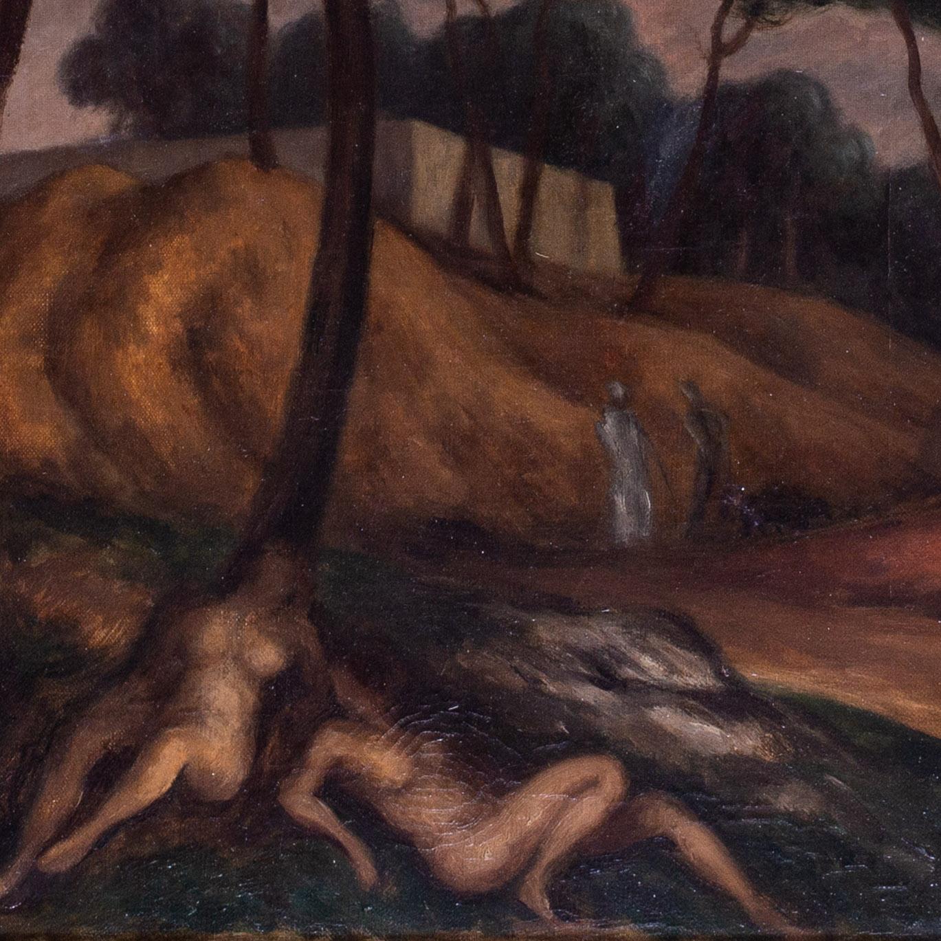 Roger Fry original landscape oil painting, with provenance, 'Sous Bois', British For Sale 5