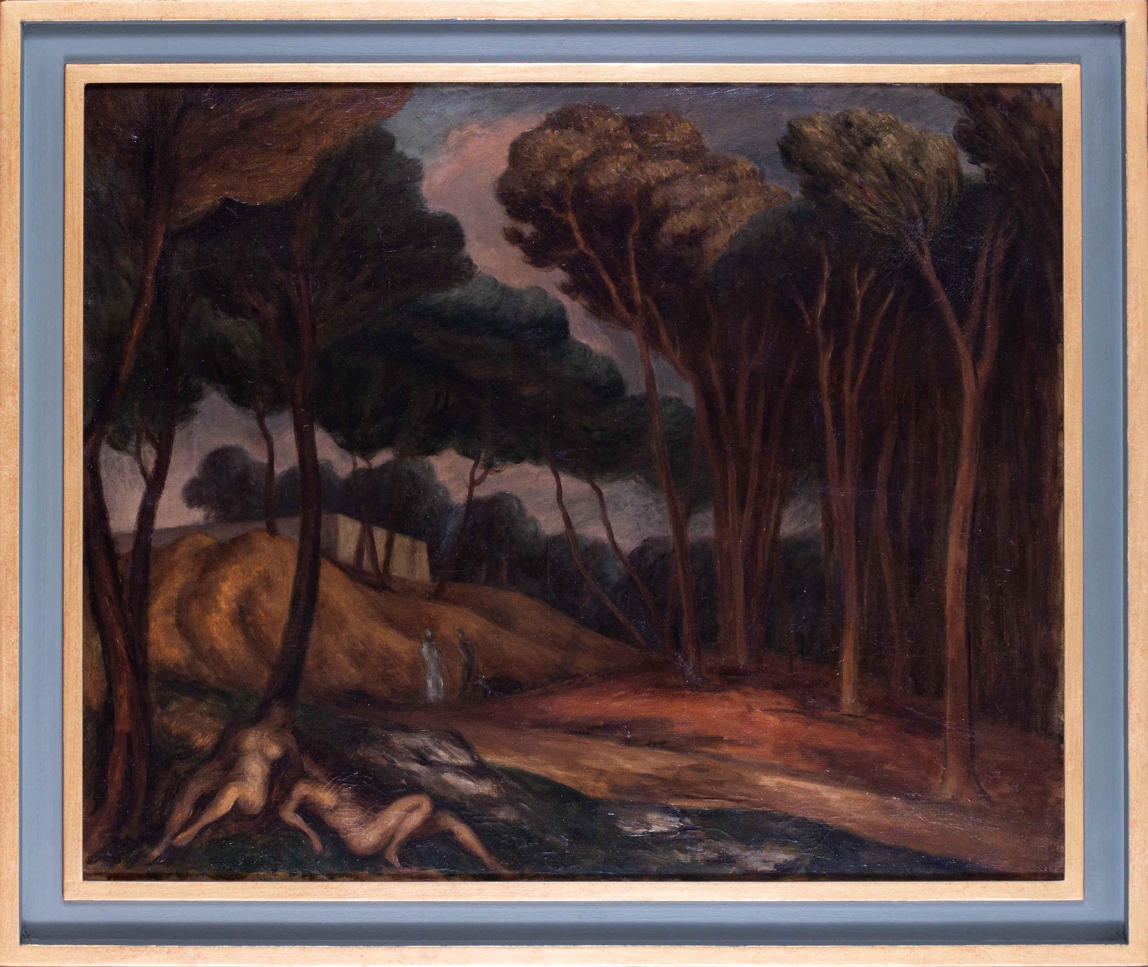 Roger Eliot Fry (British, 1866 – 1934)
Sous bois
oil on canvas
23.1/2 x 28.5/8 in. (59.7 x 72.8 cm.)
Provenace: Magdalene Street Gallery, Cambridge
The collection of Oliver Carey

A champion of Post-Impressionism, Roger Fry believed form, not