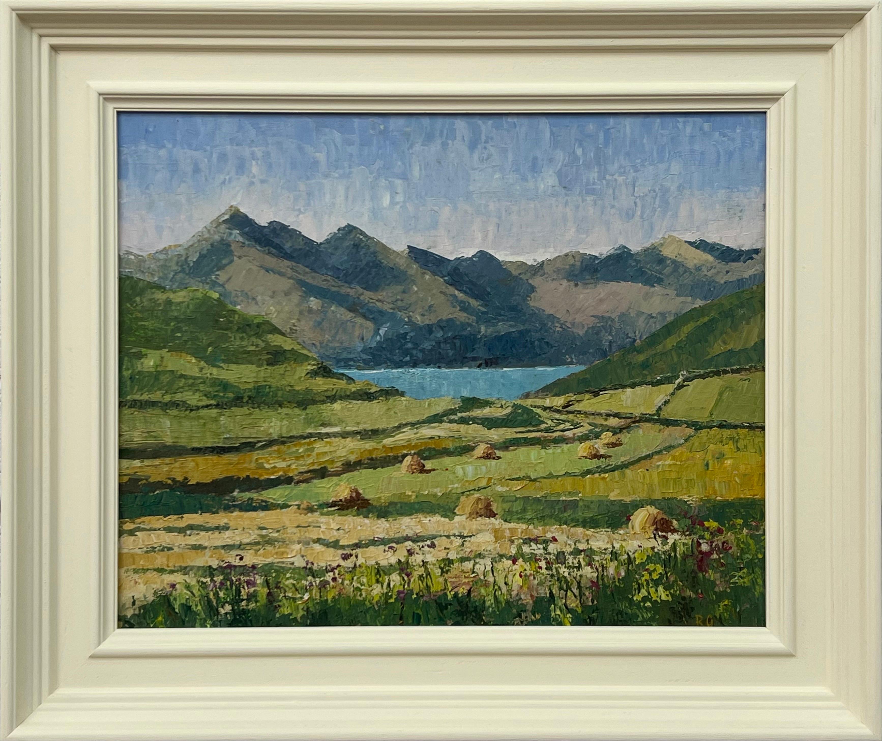 Roger Gallaher Abstract Painting - Vintage Oil Painting of the Cullin Hills on Isle of Skye in Scottish Highlands