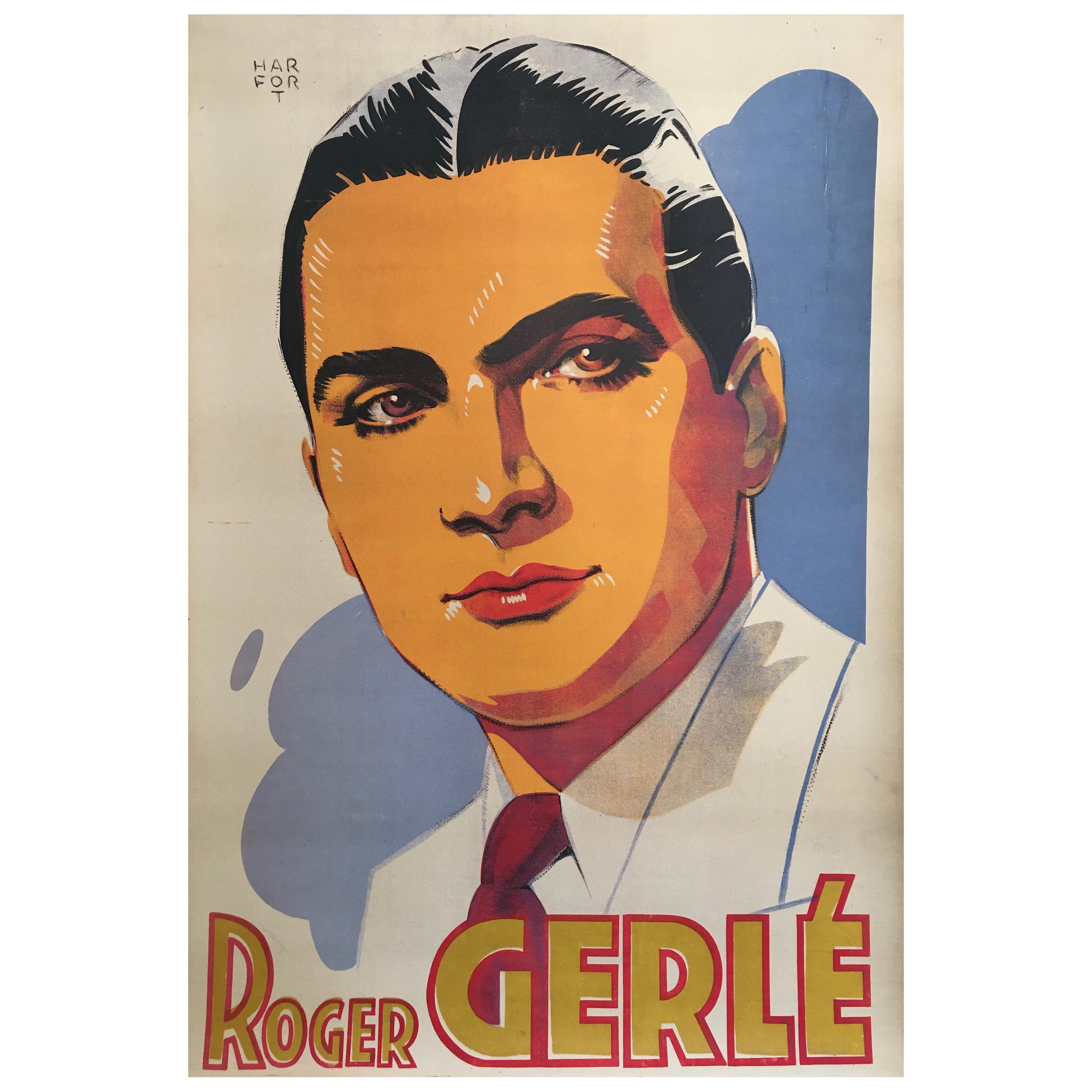 Roger Gerle, Original Vintage French Poster by Hartford, 1940 For Sale